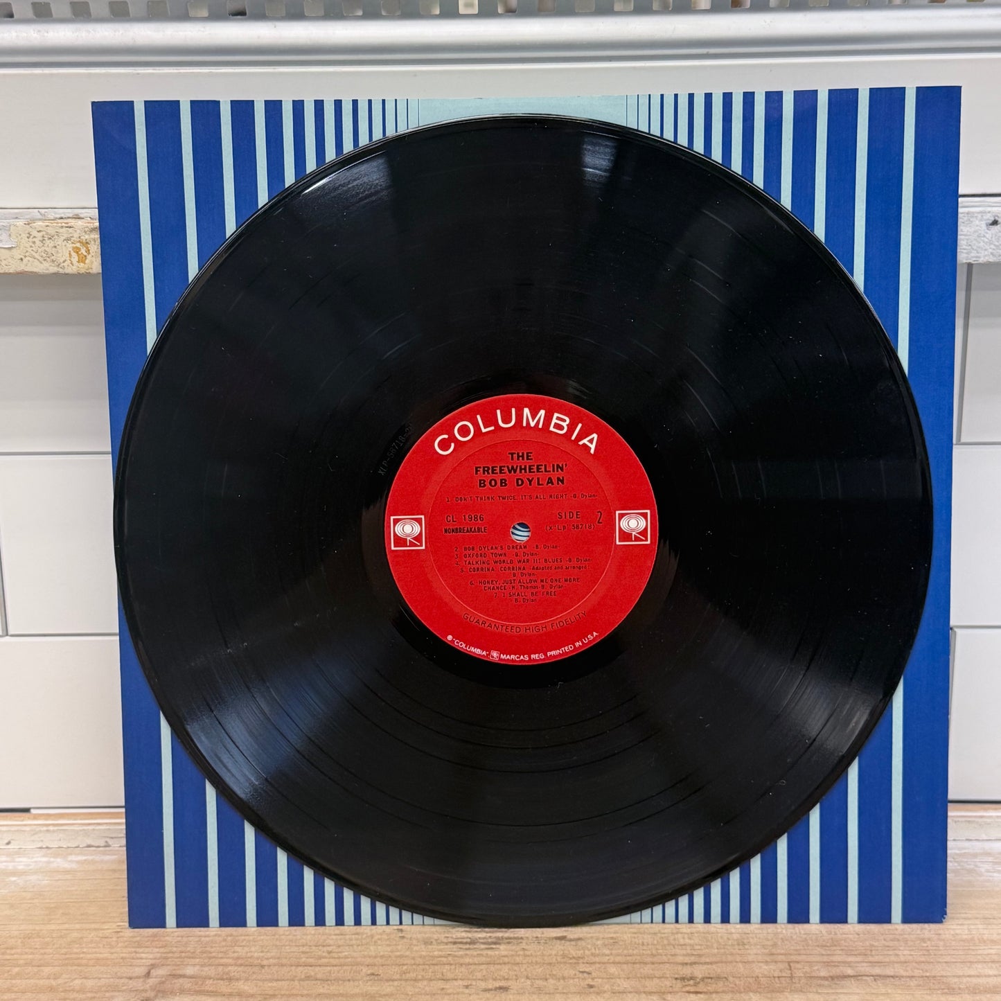 Bob Dylan The Freewheelin' Vinyl Record 1963 #CL1986