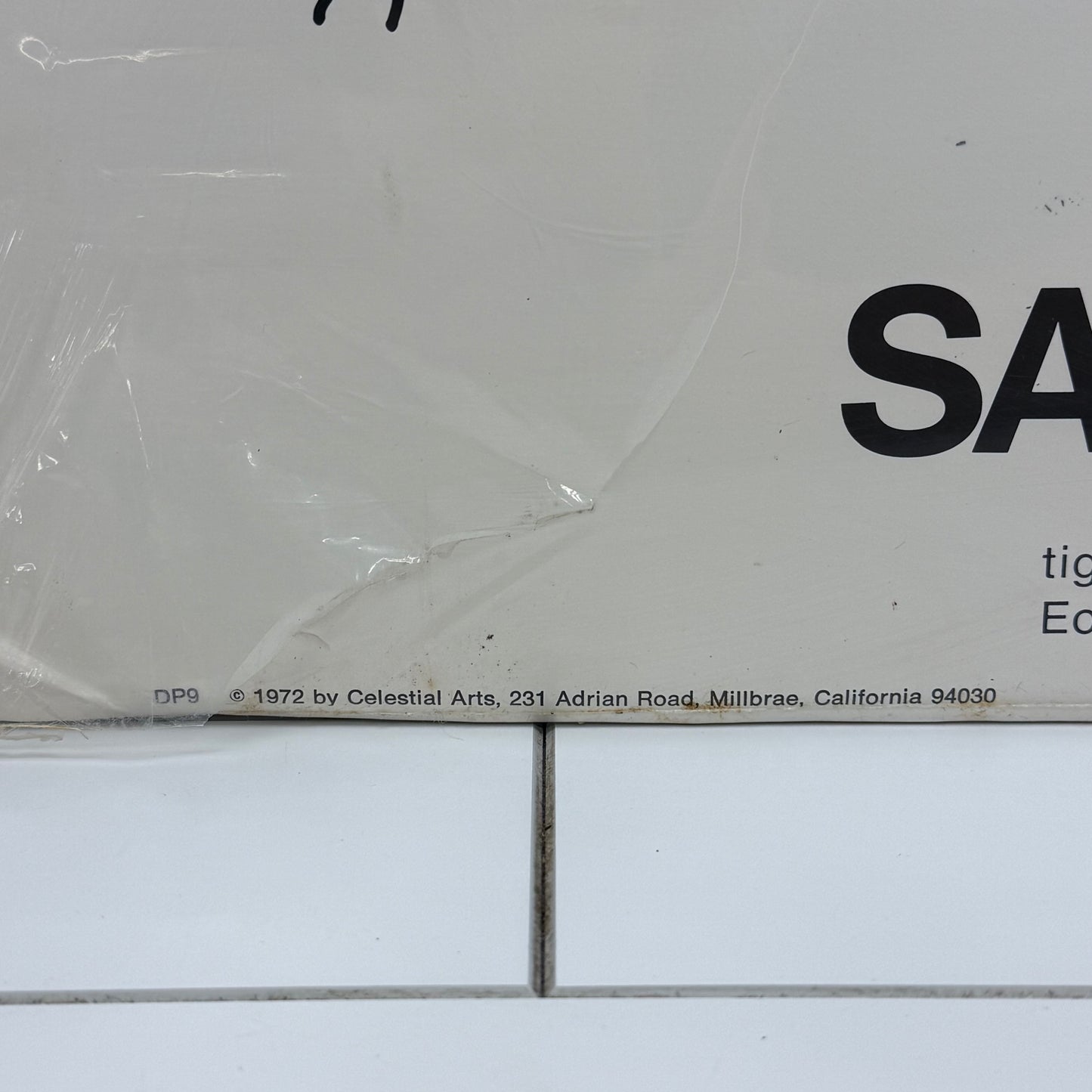 Rare Ed Shickell Saber Tooth Tiger Poster Print, 1972