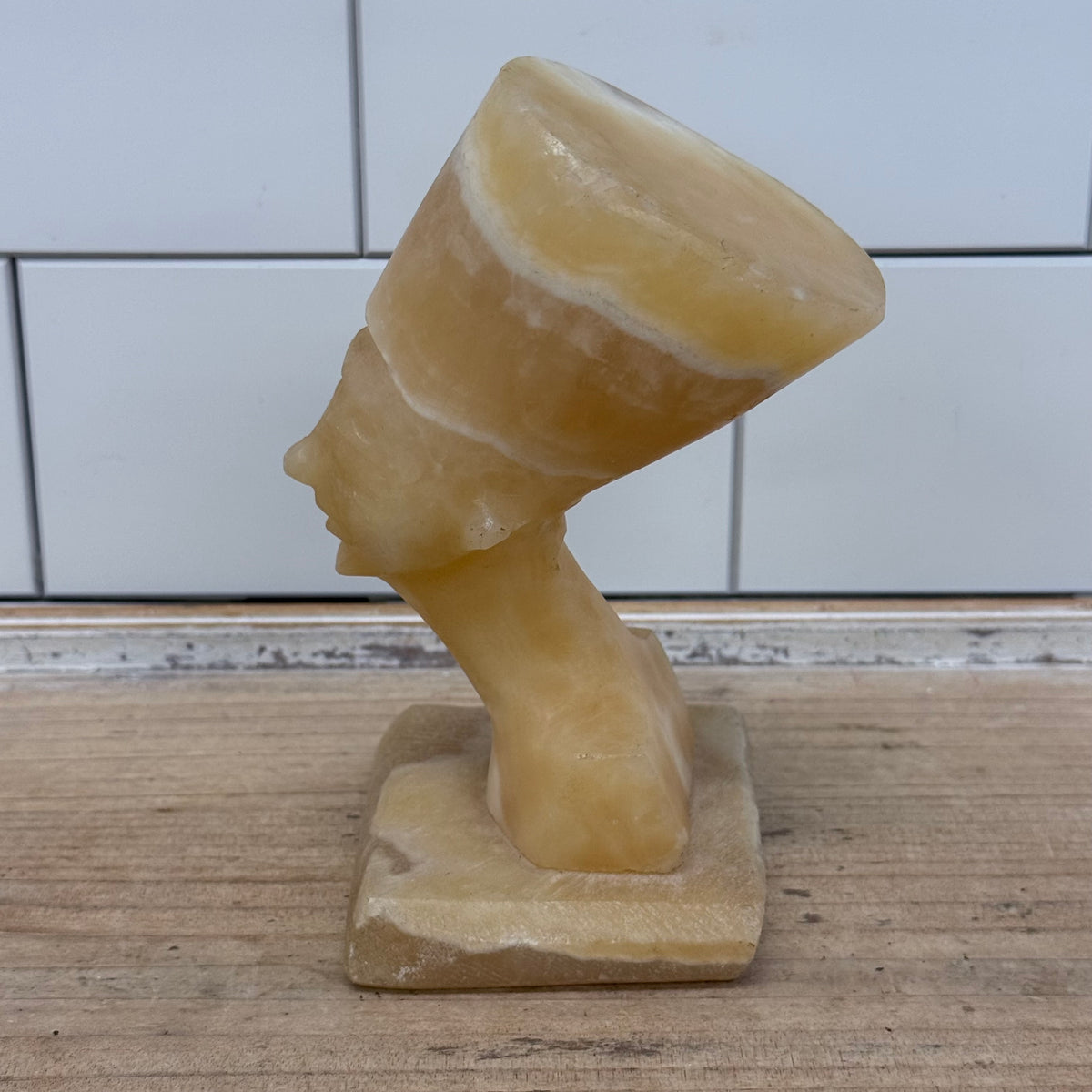 Egyptian Alabaster Nefertiti Bust Sculpture Egypt