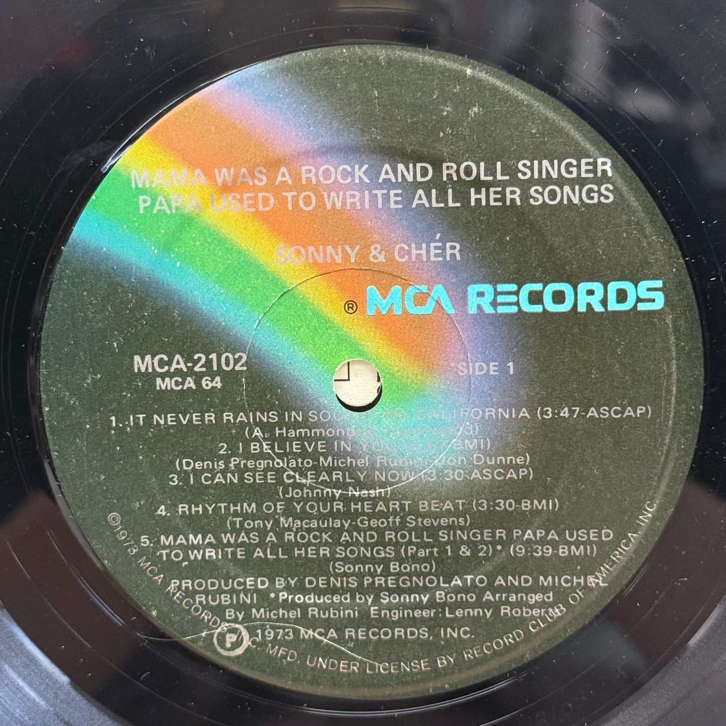 Sonny & Cher Mama Was a Rock and Roll Singer LP 1973 #MCA-2102