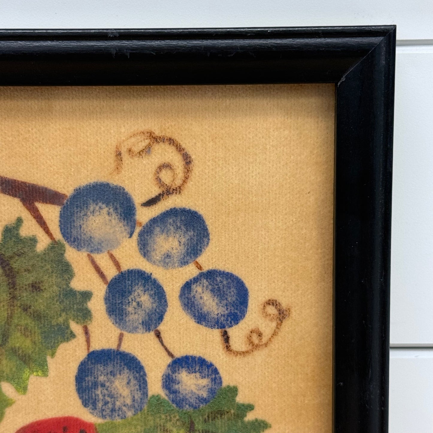 Fruit Theorem Painting Vintage Colonial Revival Folk Art
