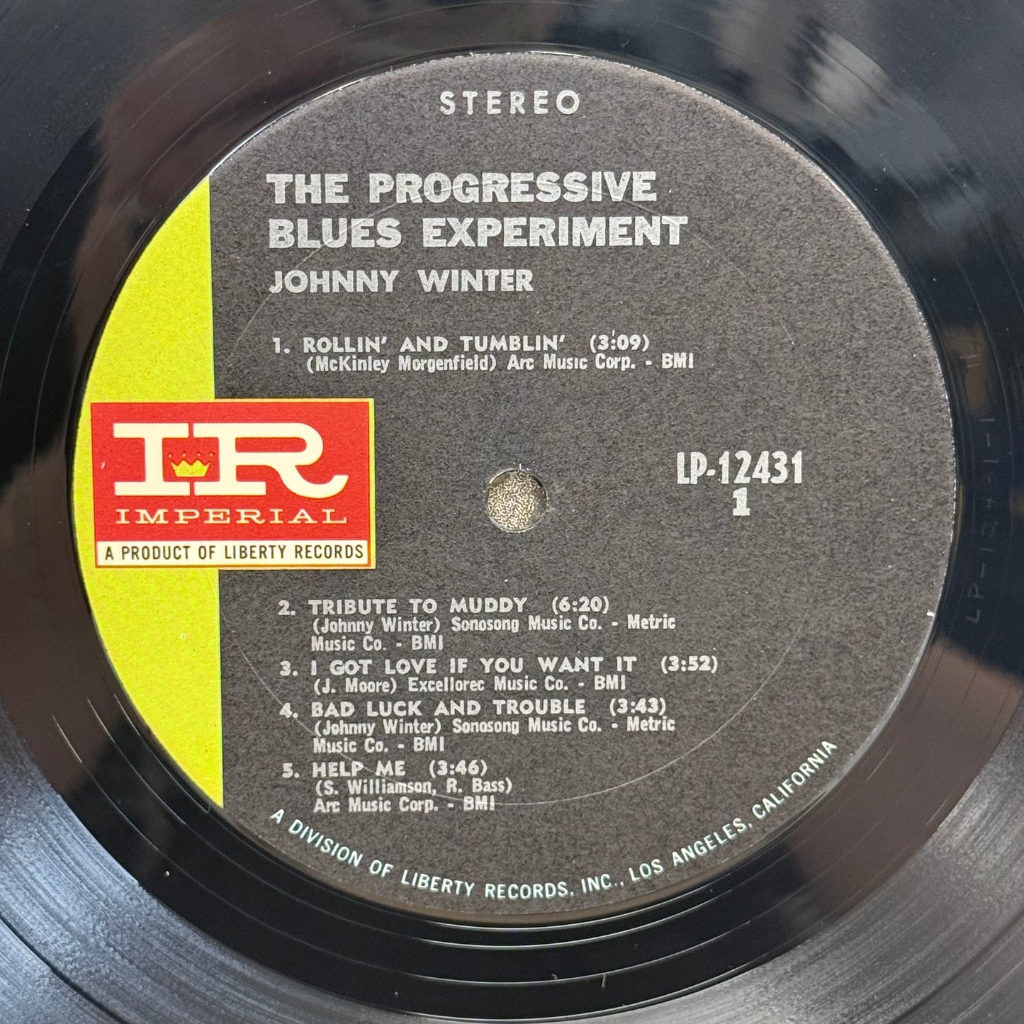 Johnny Winter Progressive Blues Experiment Vinyl 1969 #LP-12431