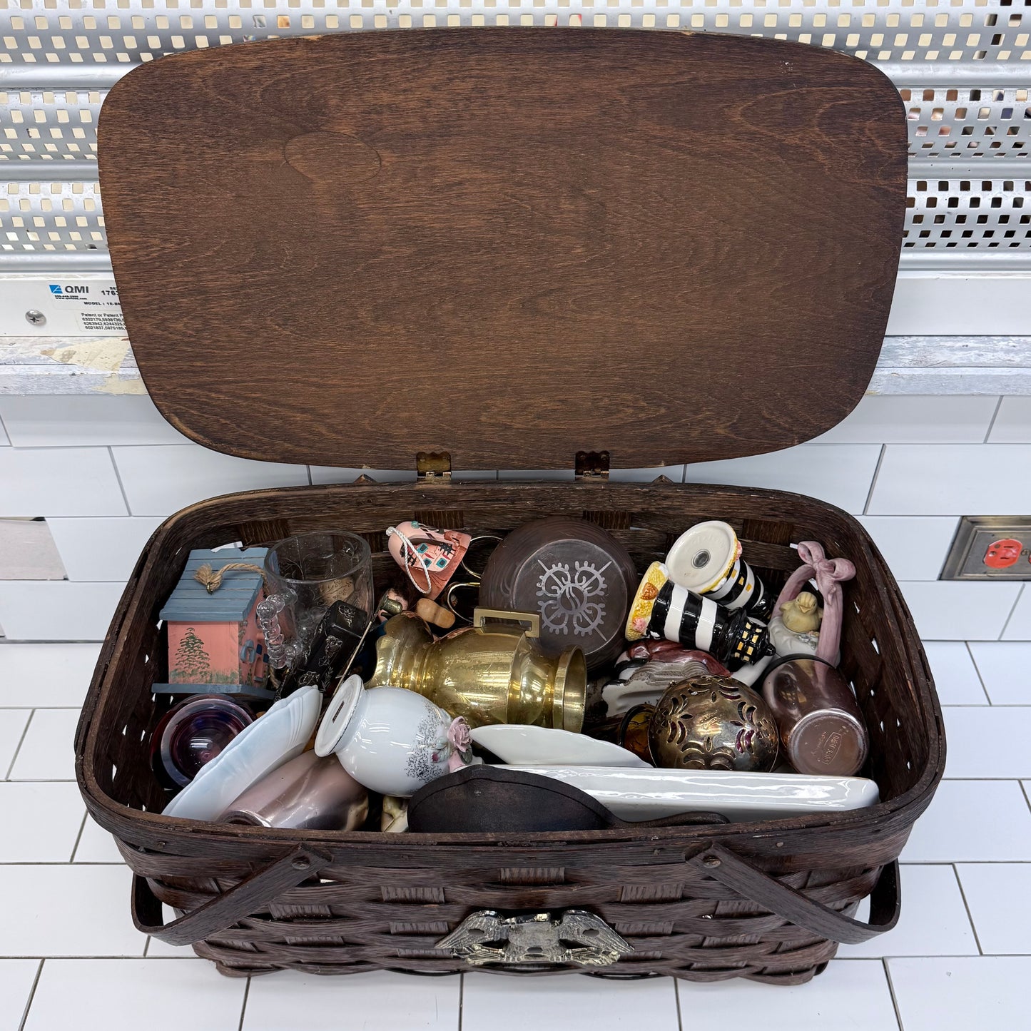 Mystery Estate Basket Vintage Collectibles, 27 Lbs