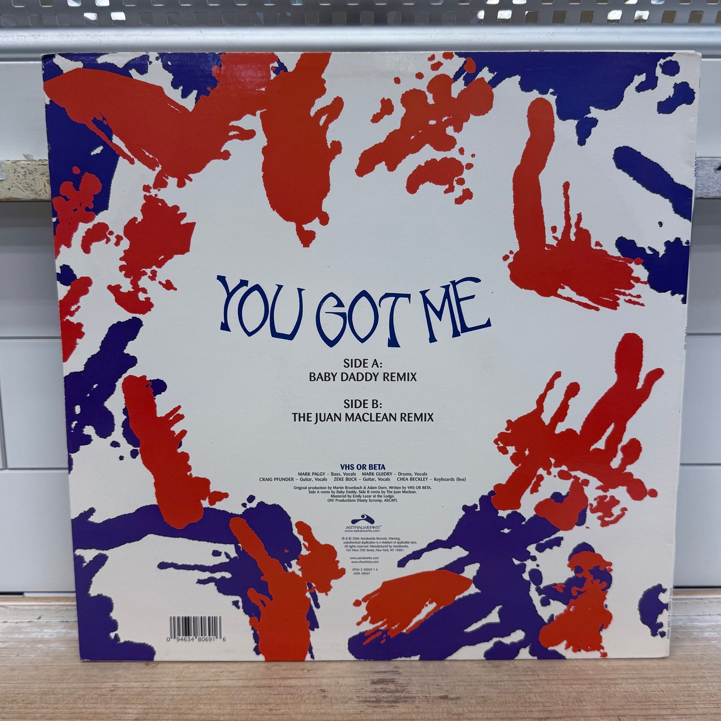 VHS or Beta You Got Me Remix Vinyl Record 2006 #ASW88059