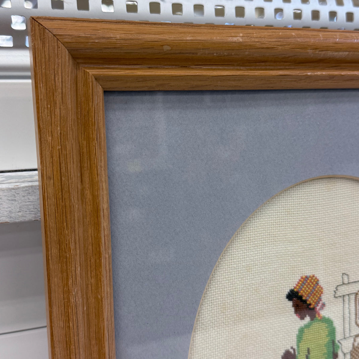 Cross Stitch Woman Needlework Art