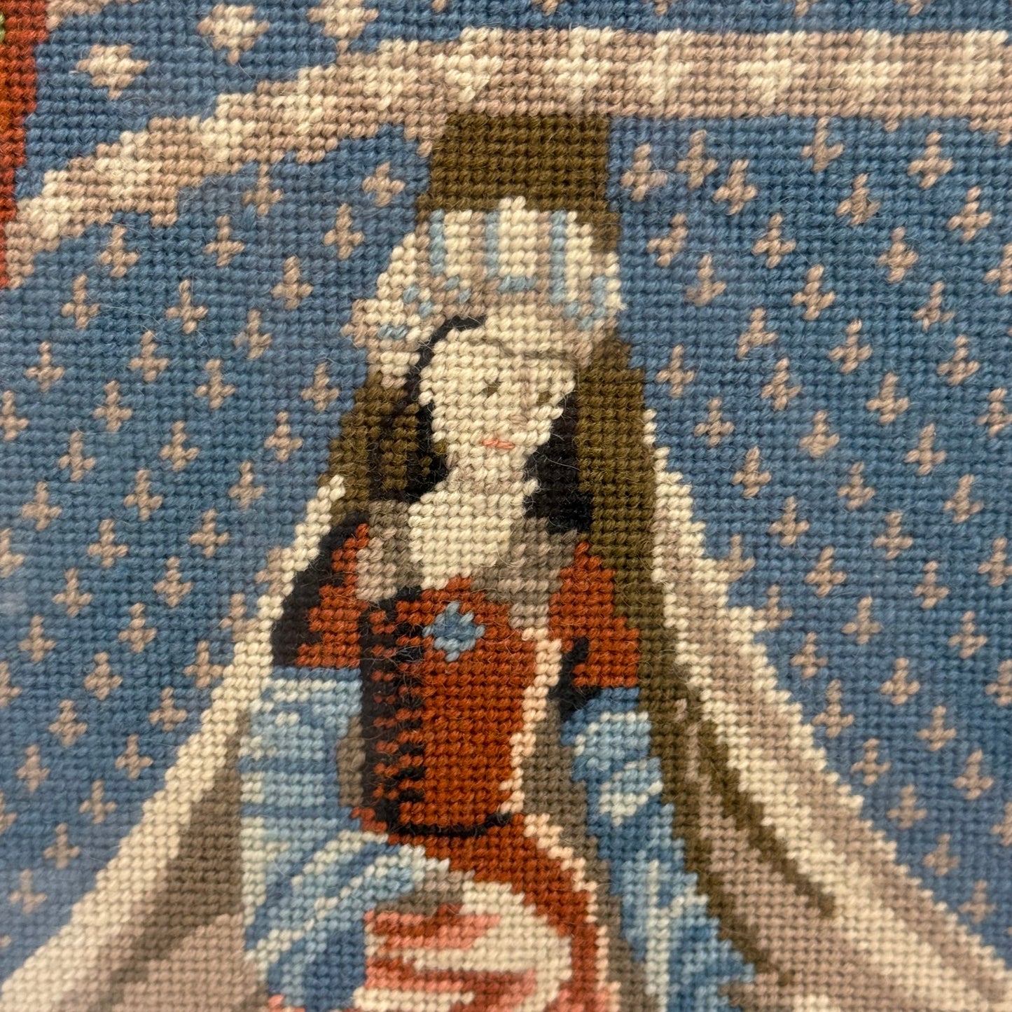 Lady & the Unicorn Needlepoint Medieval Tapestry Art