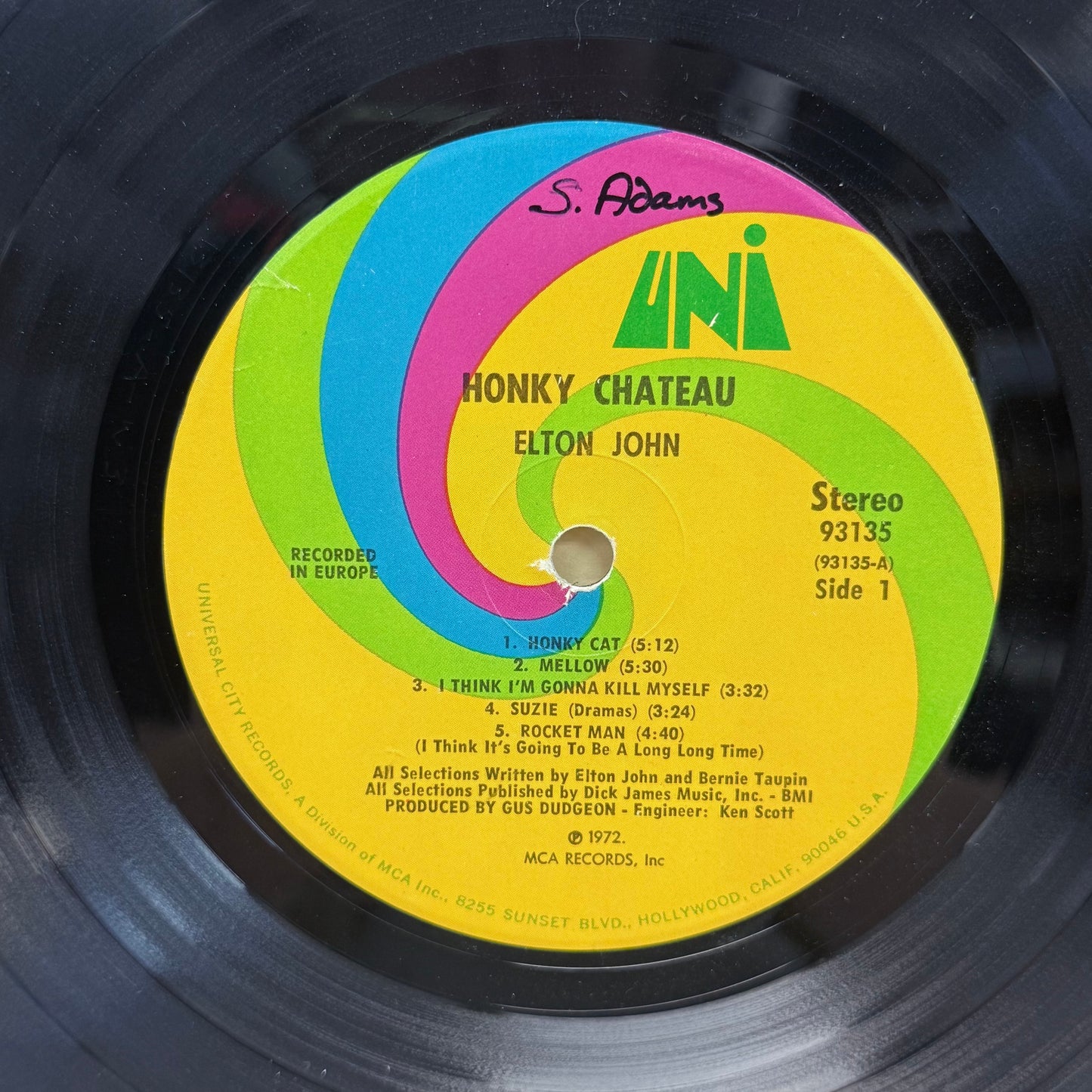 Elton John Honky Chateau Vinyl Record 1972 #93135