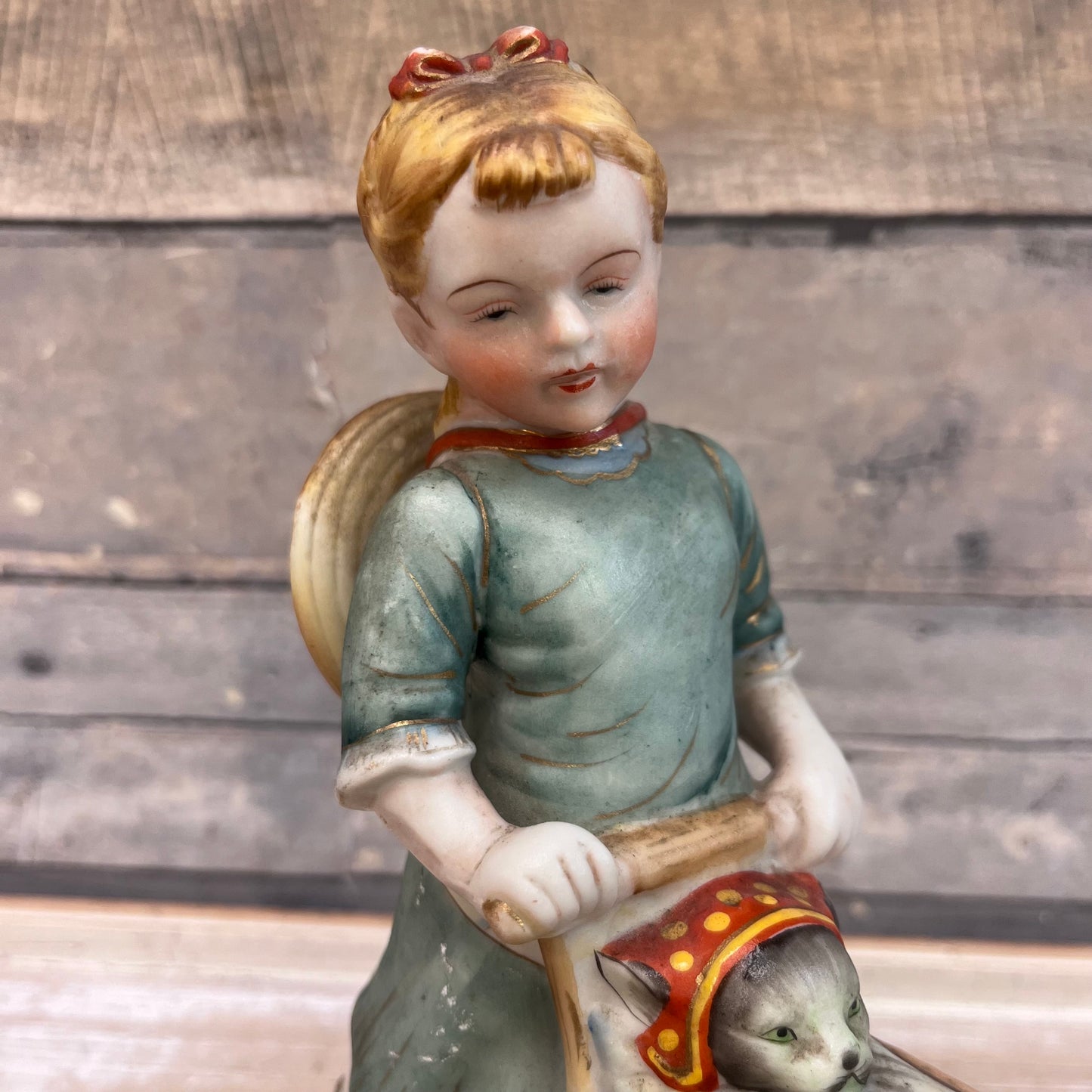 Shafford Girl with Cat in Stroller Figurine