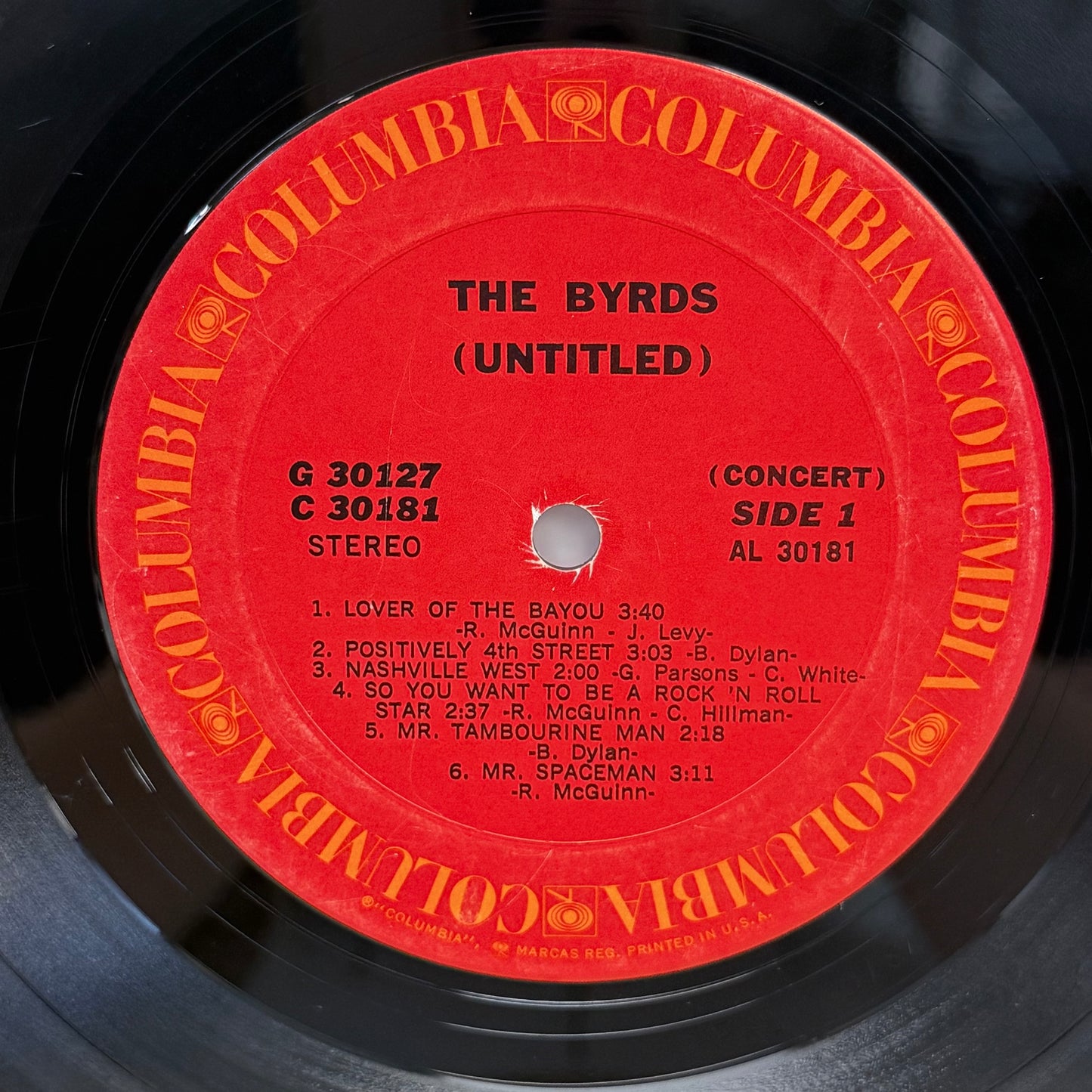 The Byrds Untitled Double Vinyl Record LP 1970 #G 30127 C 30181