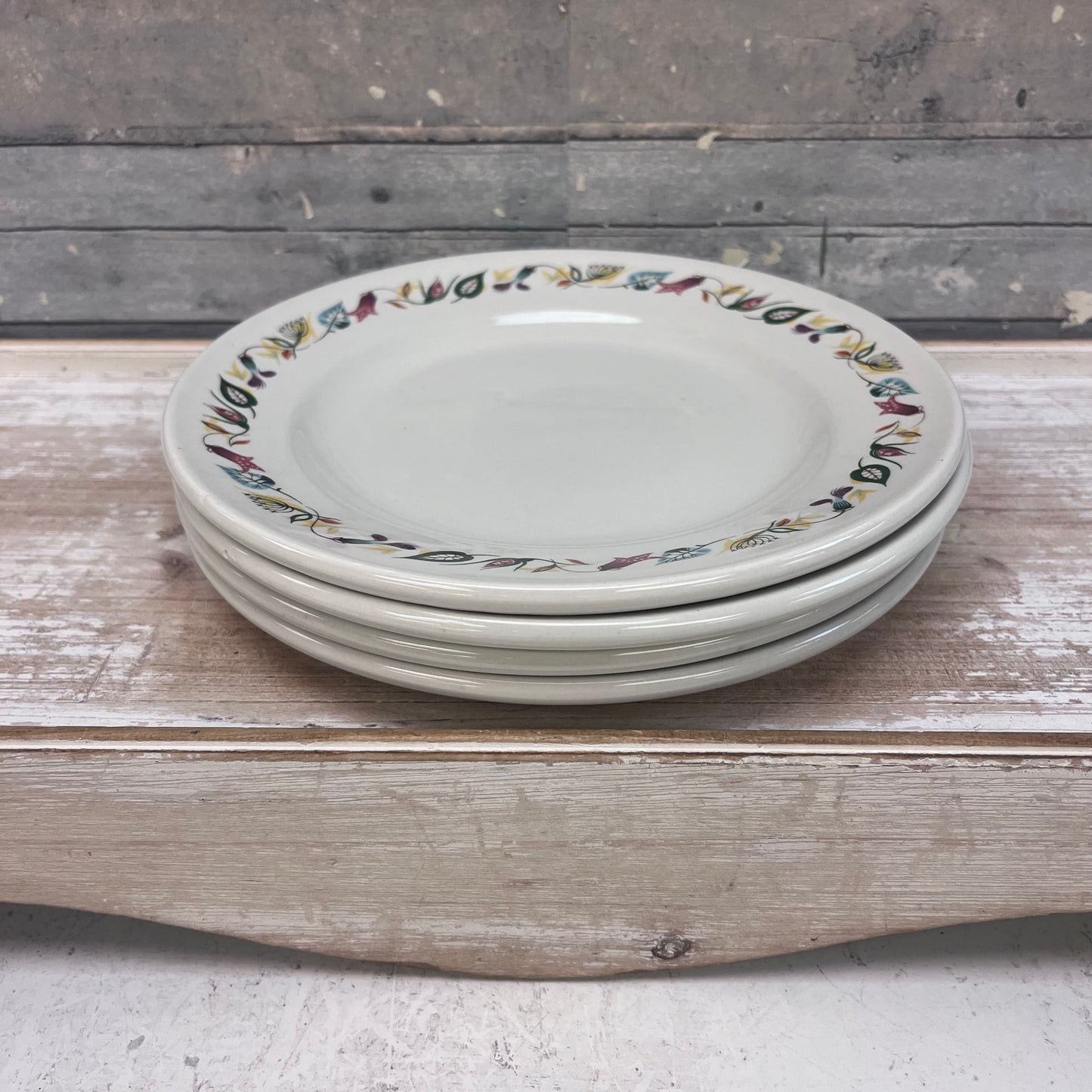 Grindley & Co. Vitrified FireLite Garden Plates, Set of 4