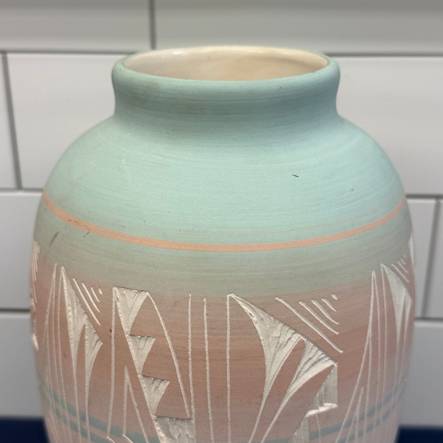 Mesa Verde Pottery Signed Silas Etched Ceramic Vase Colorado