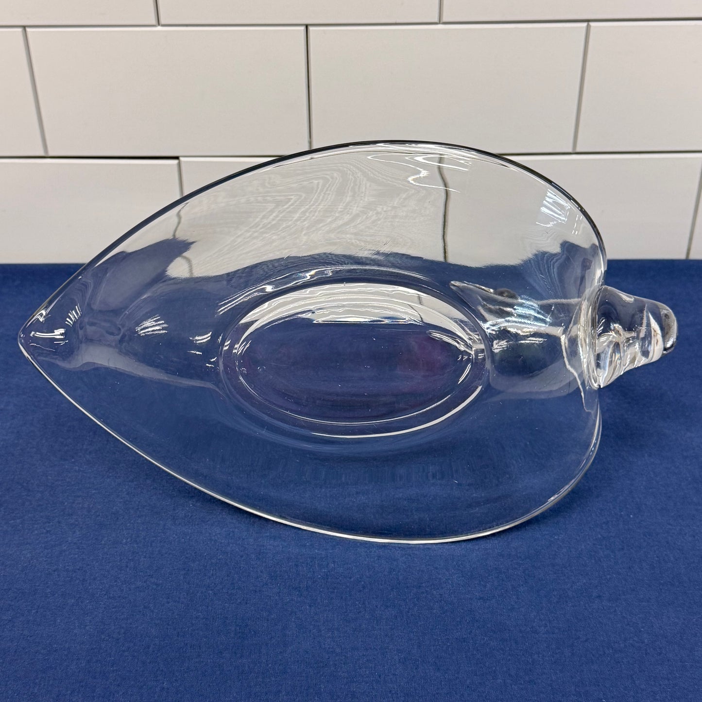 Duncan & Miller Glass Swan Dish