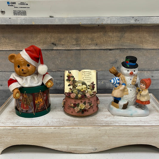 Vintage Holiday Music Box Selection