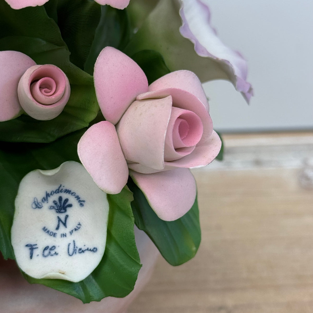 Capodimonte Italy Porcelain Floral Bouquet