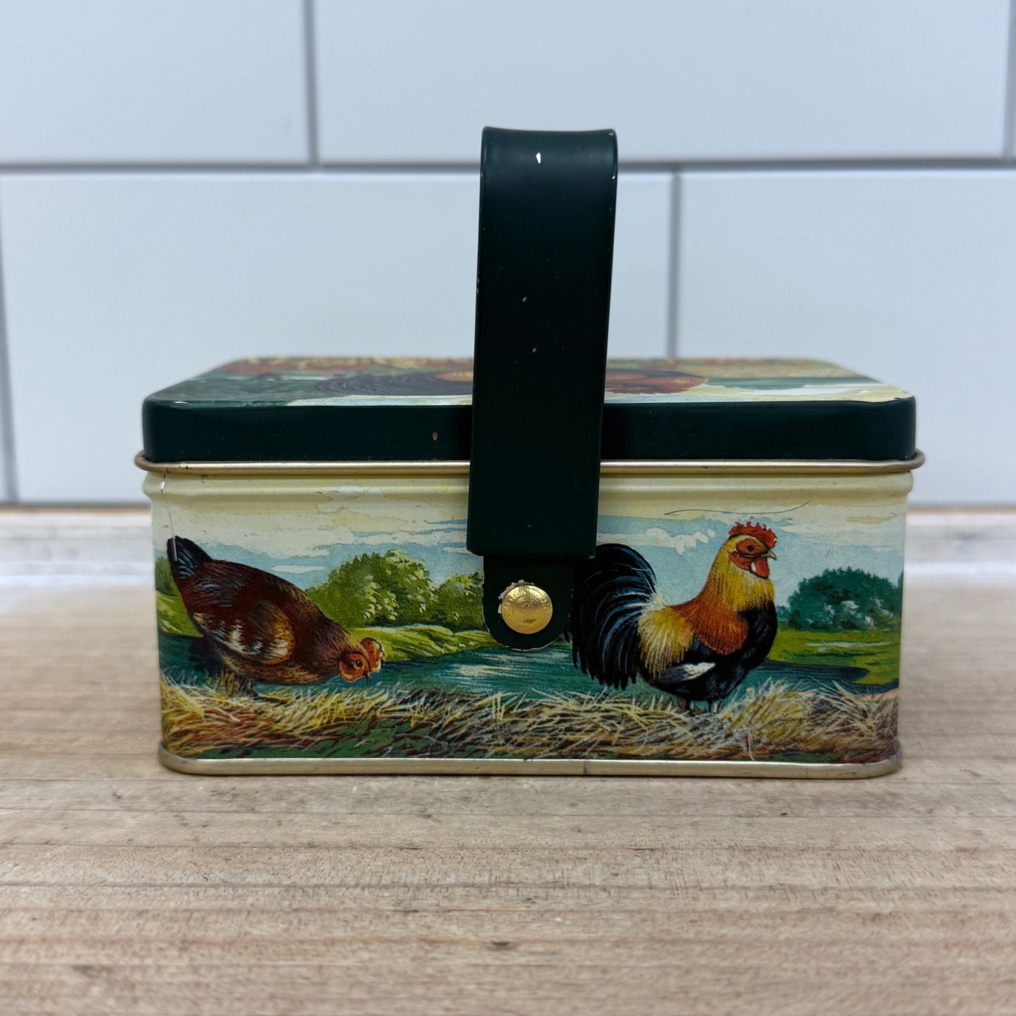 Department 56 Popprint Rooster Box, Tin