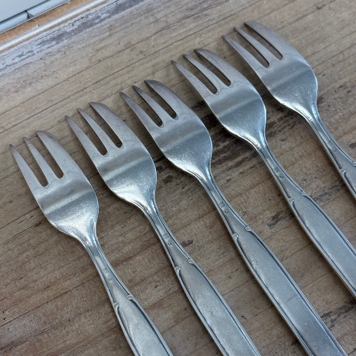 Vintage Wilhelm Seibel Silver plate Pastry Forks Set of 5