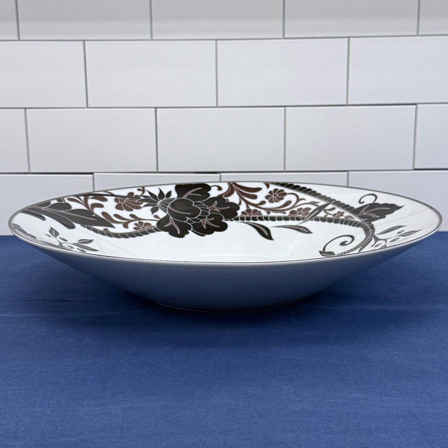 Mikasa Cocoa Blossom Porcelain Serving Bowl