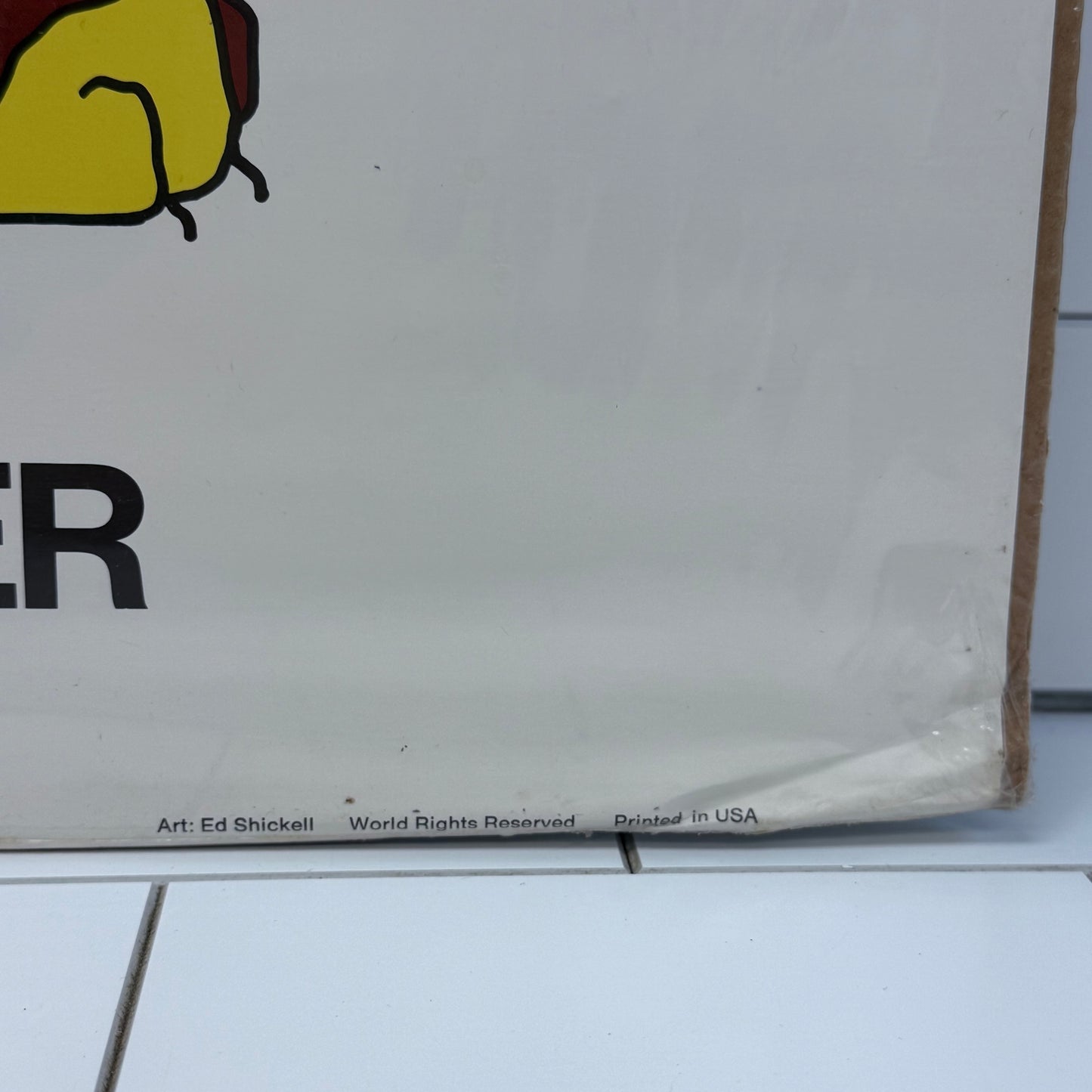 Rare Ed Shickell Saber Tooth Tiger Poster Print, 1972