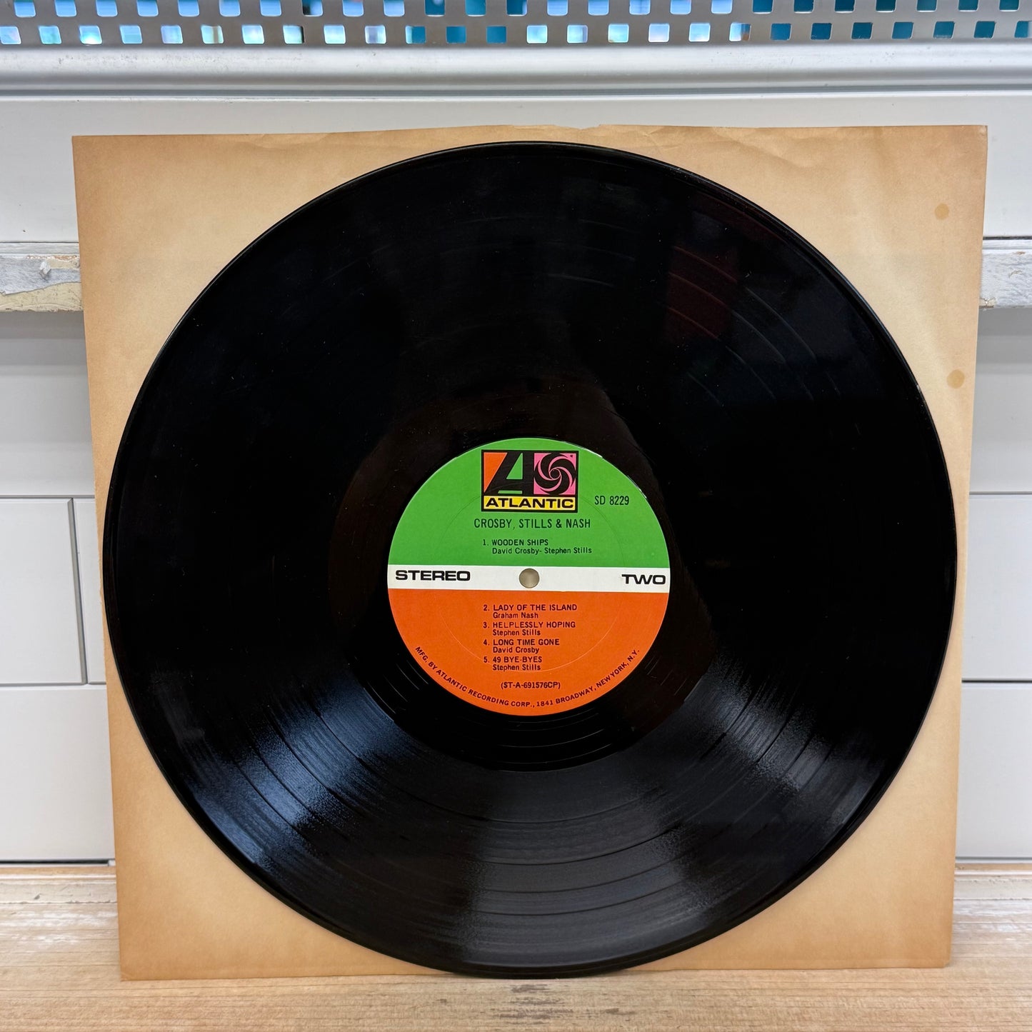 Crosby, Stills & Nash Self Titled Vinyl Record LP 1969 #SD 8229