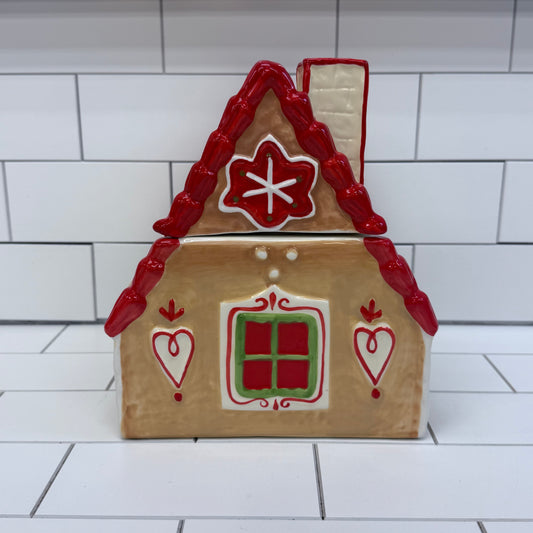 Magenta  Cookie Jar Gingerbread House, Ceramic