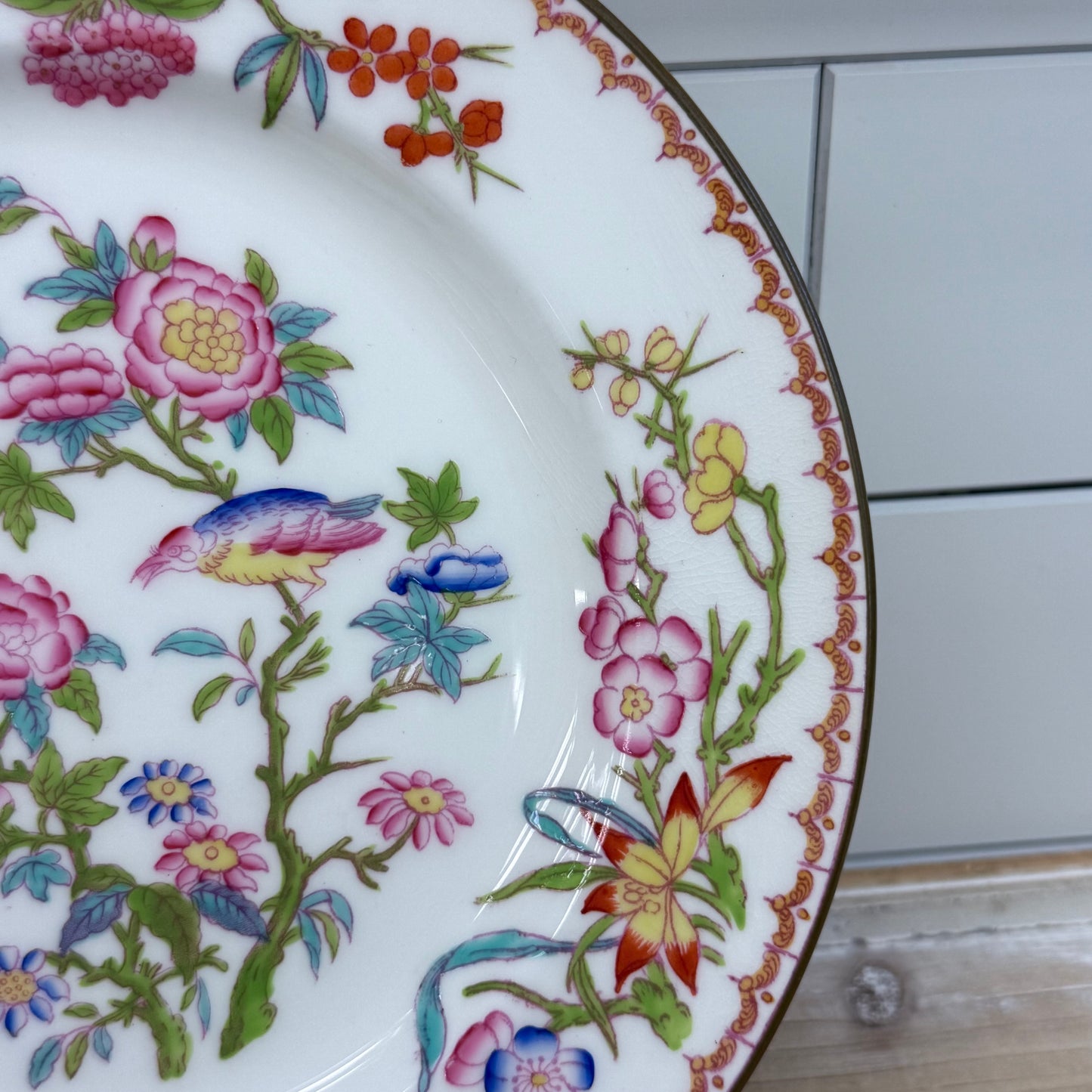 Mintons Cuckoo Floral Plate England Bone China 1950s