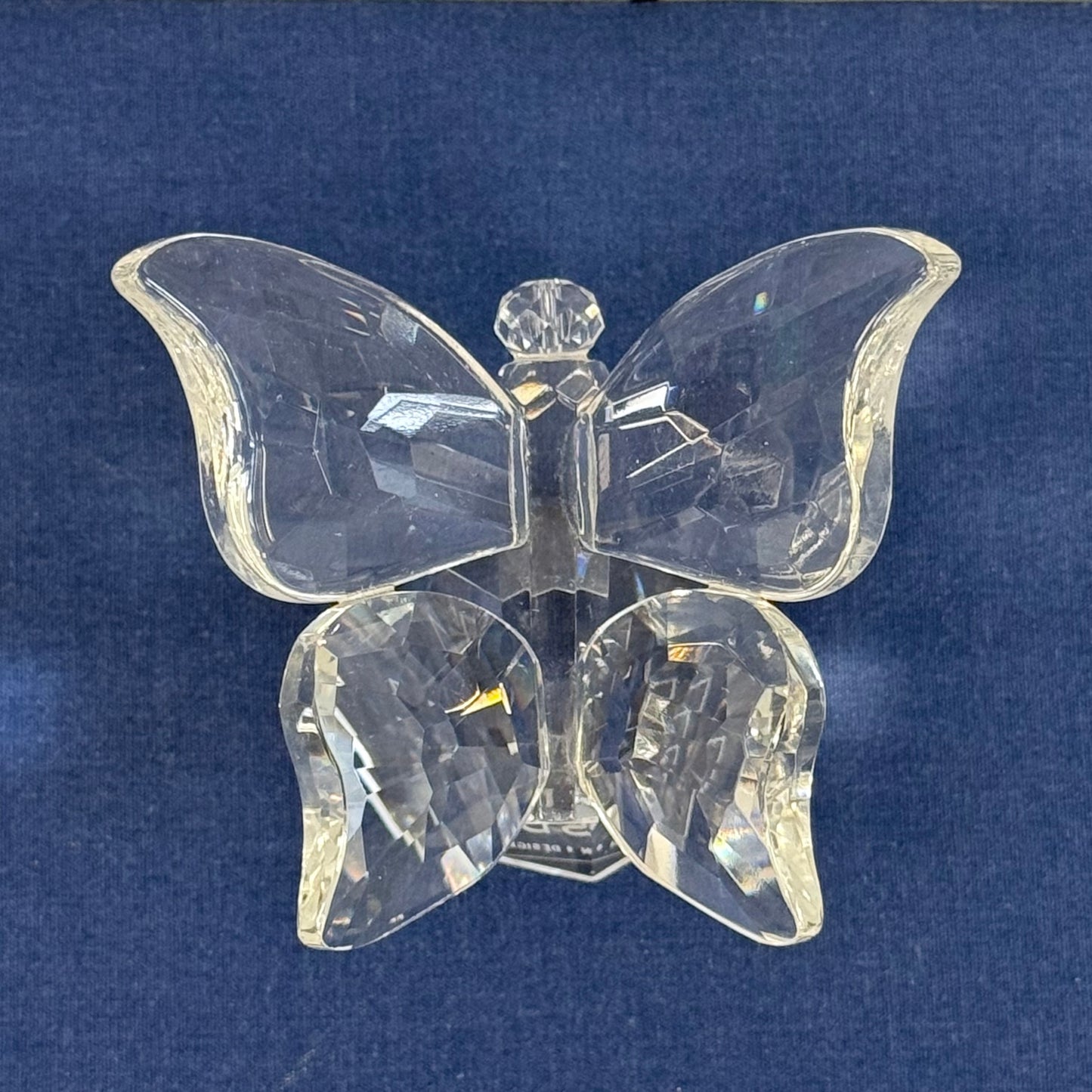 Simon Designs Butterfly Paperweight Faceted Crystal Figurine