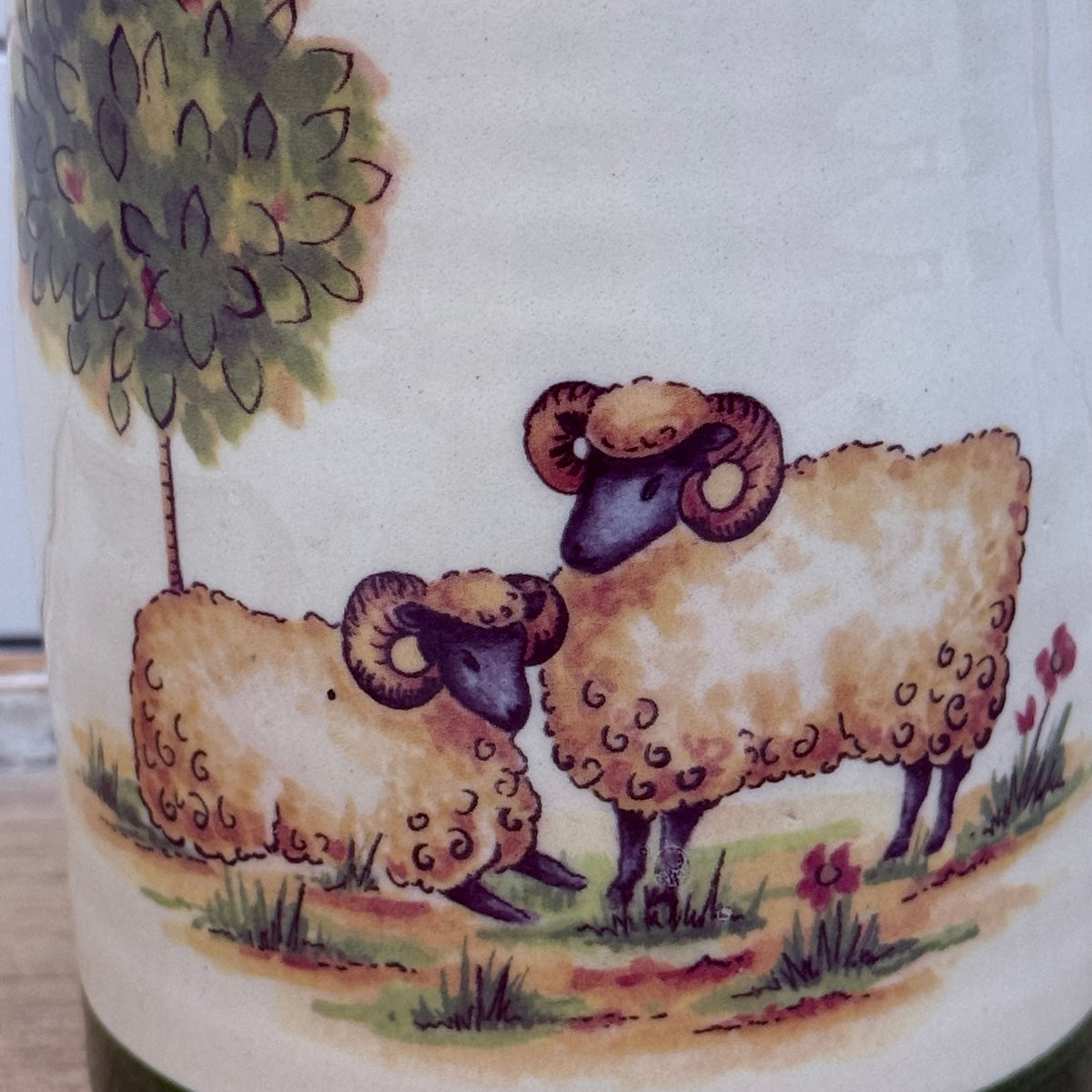 Tranquilline Etruria England Sheep Pottery Pitcher Antique 1920s