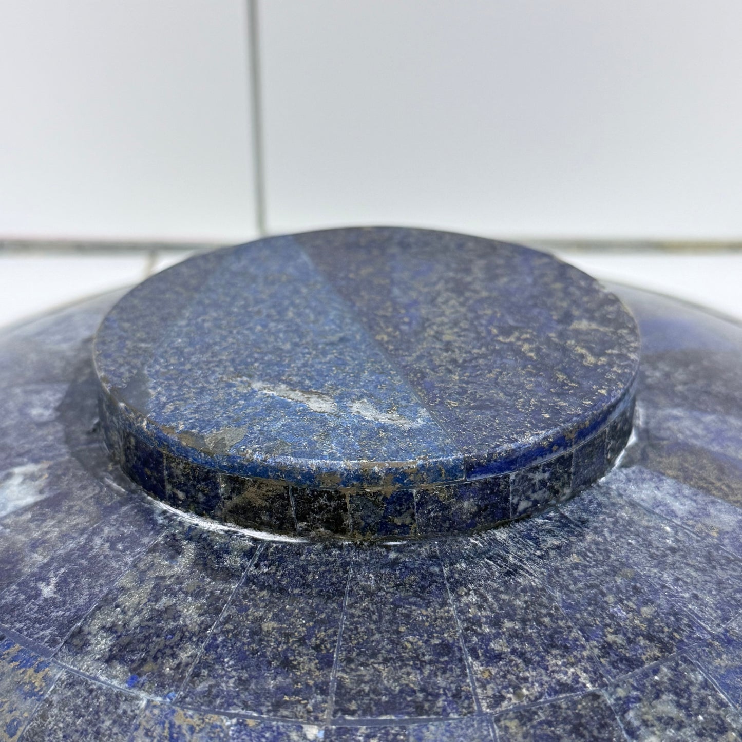 Lapis Lazuli Stone Bowl Blue Pedestal Dish