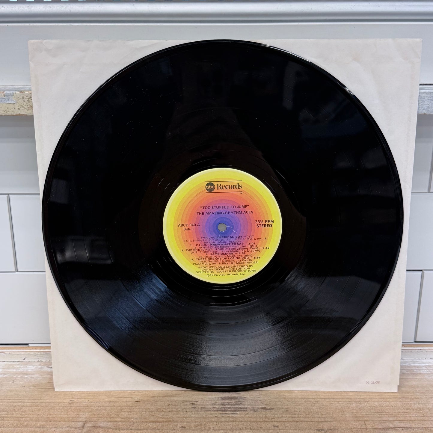 The Amazing Rhythm Aces Too Stuffed to Jump Vinyl LP 1976 ABCD-940