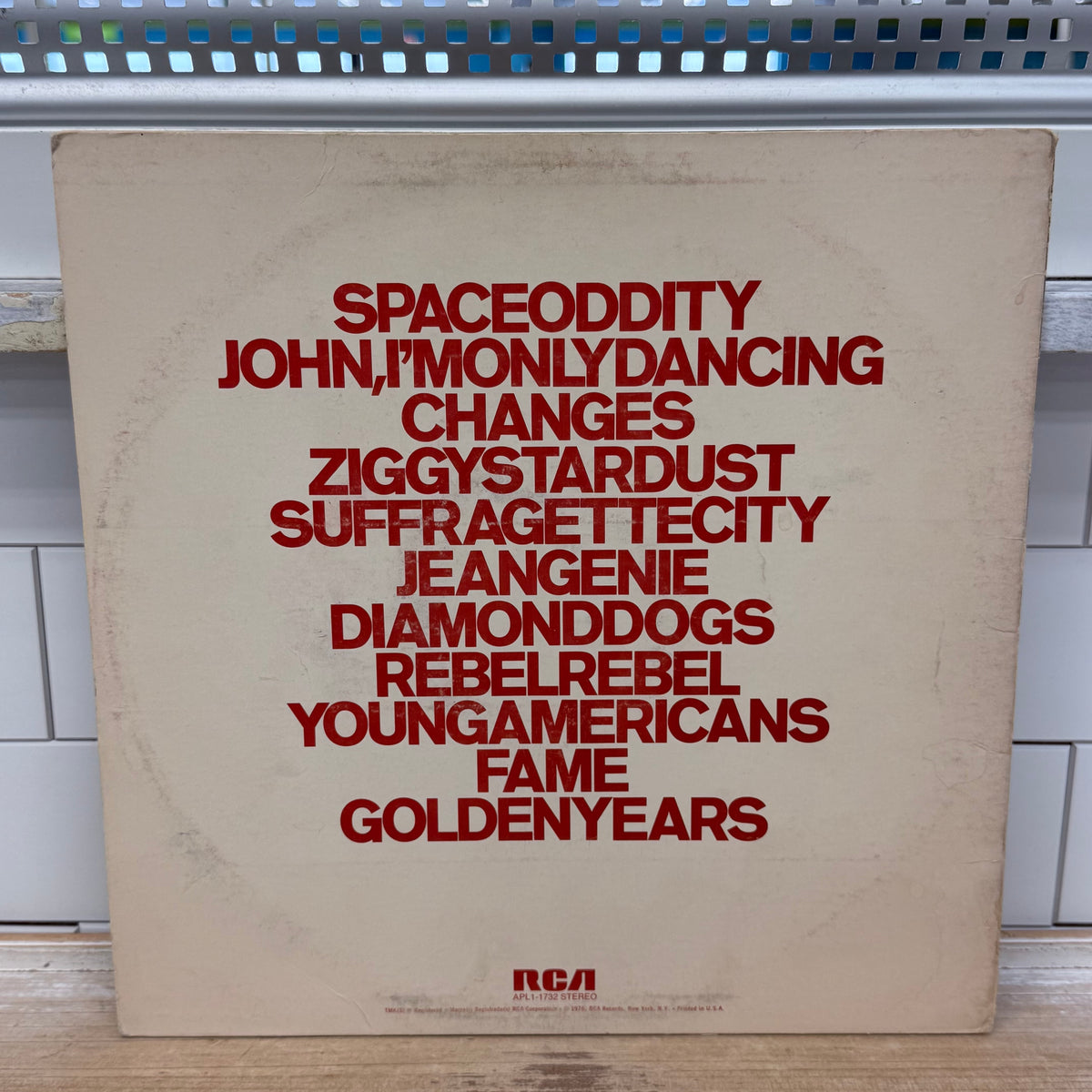 David Bowie Changesonebowie Vinyl Record, 1976 – RCA APL1-1732