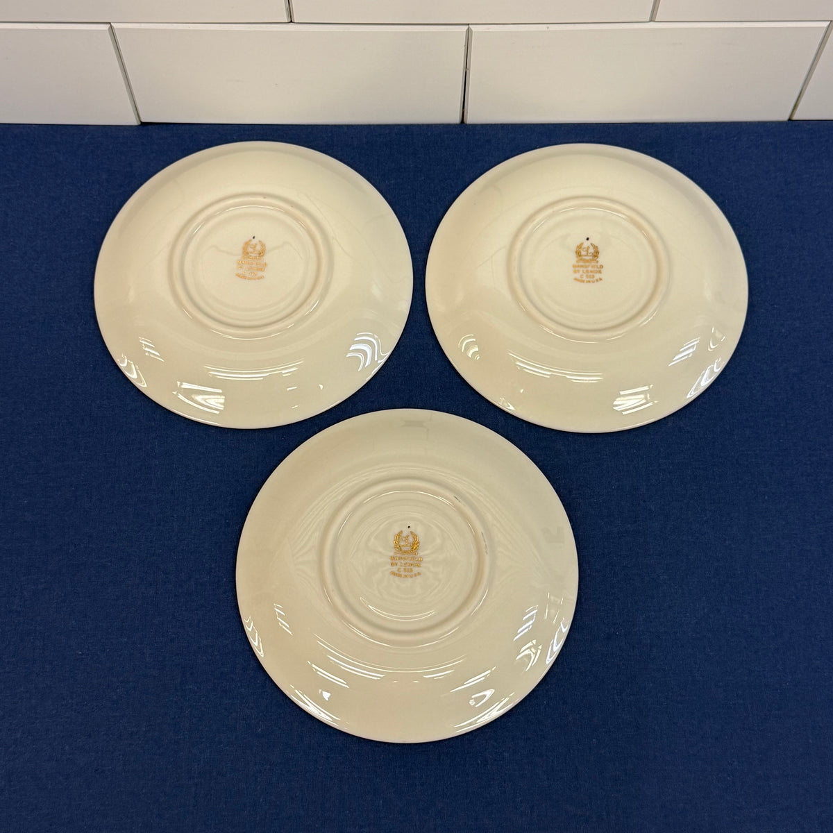 Lenox Mansfield Teacups & Saucers Set of 3 circa 1950