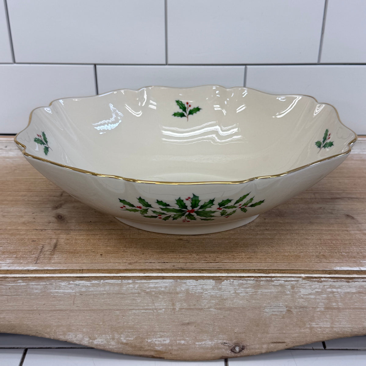 Lenox Holiday Holly Berry Serving Bowls Plate Mugs Selection