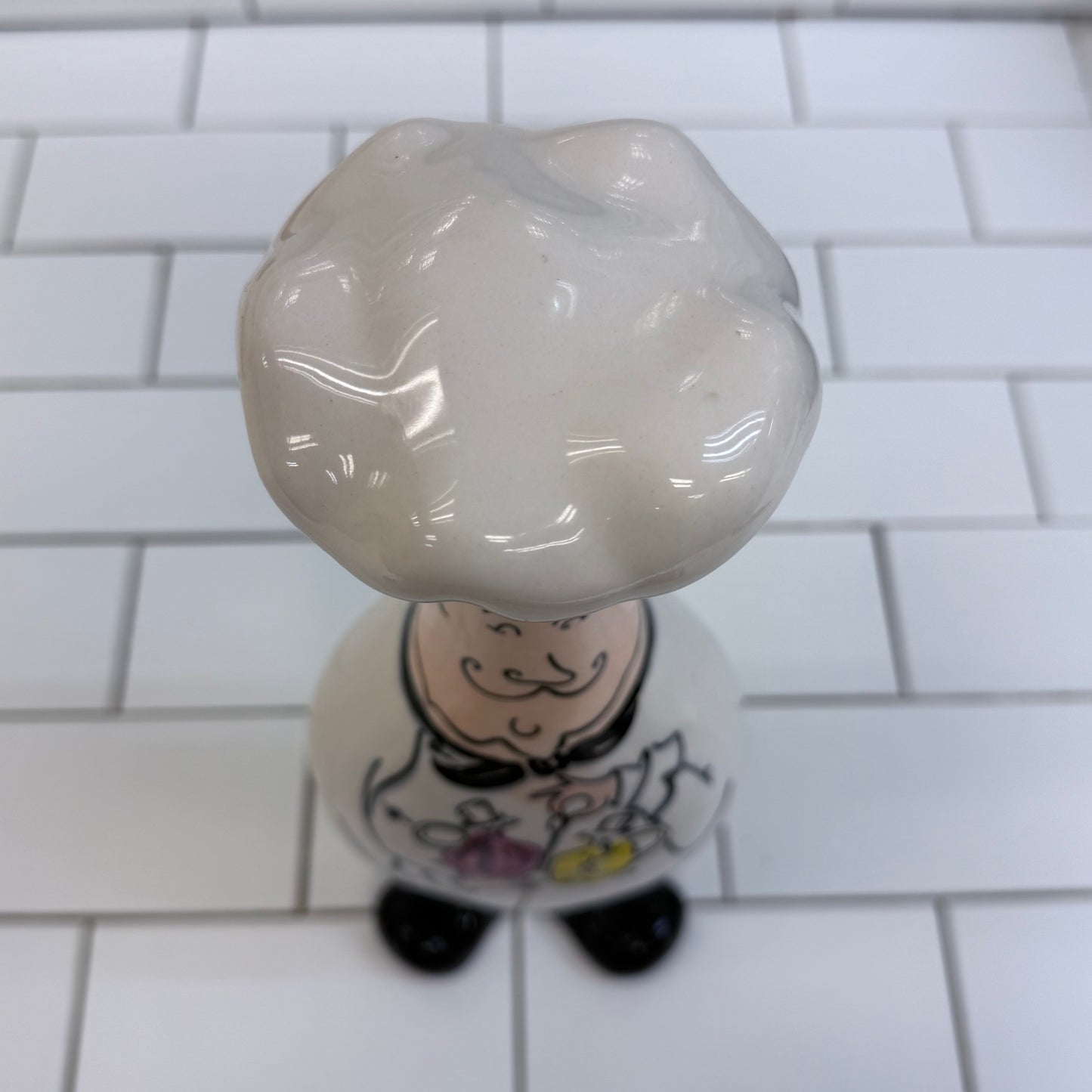 Tracy Flickinger Ceramic Chef Bottle Cork Stopper