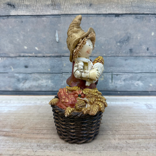 Autumn Scarecrow Resin Figurine