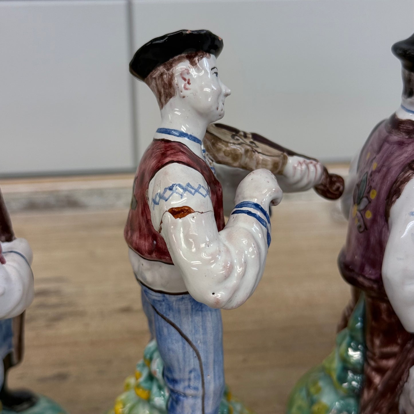 Eastern European Folk Musician Figurines Set of 7 Ceramic 1992