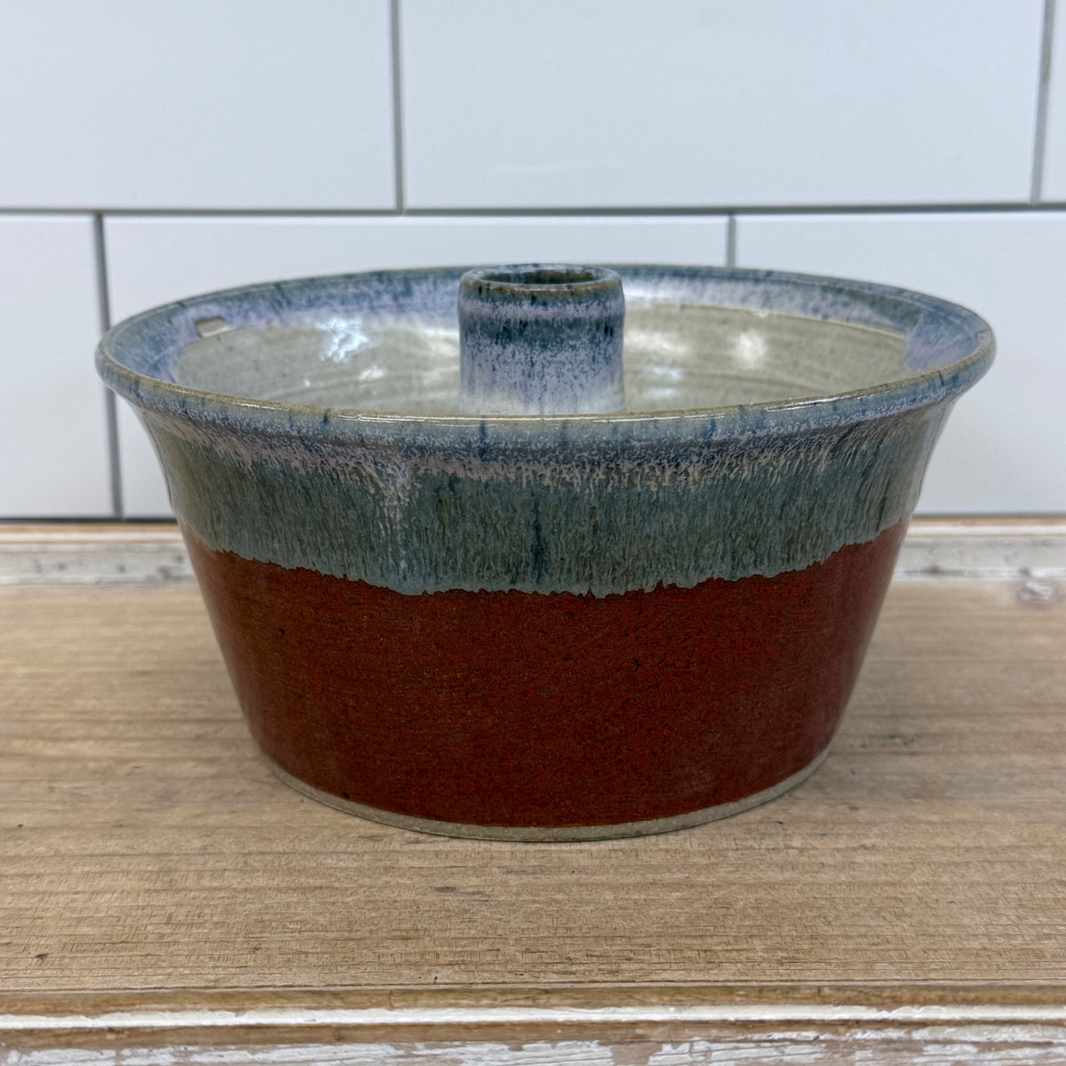 Studio Pottery Stoneware Bundt Cake Pan Ring Mold