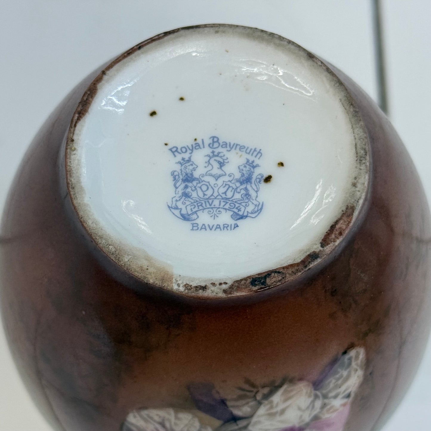 Royal Bayreuth Bud Vase Portrait Bavarian Antique Porcelain