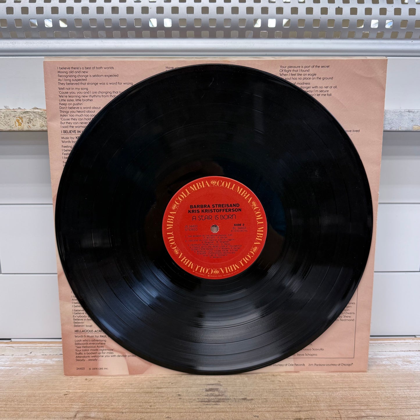 Barbra Streisand Kris Kristofferson A Star Is Born LP 1976 #JS 34403