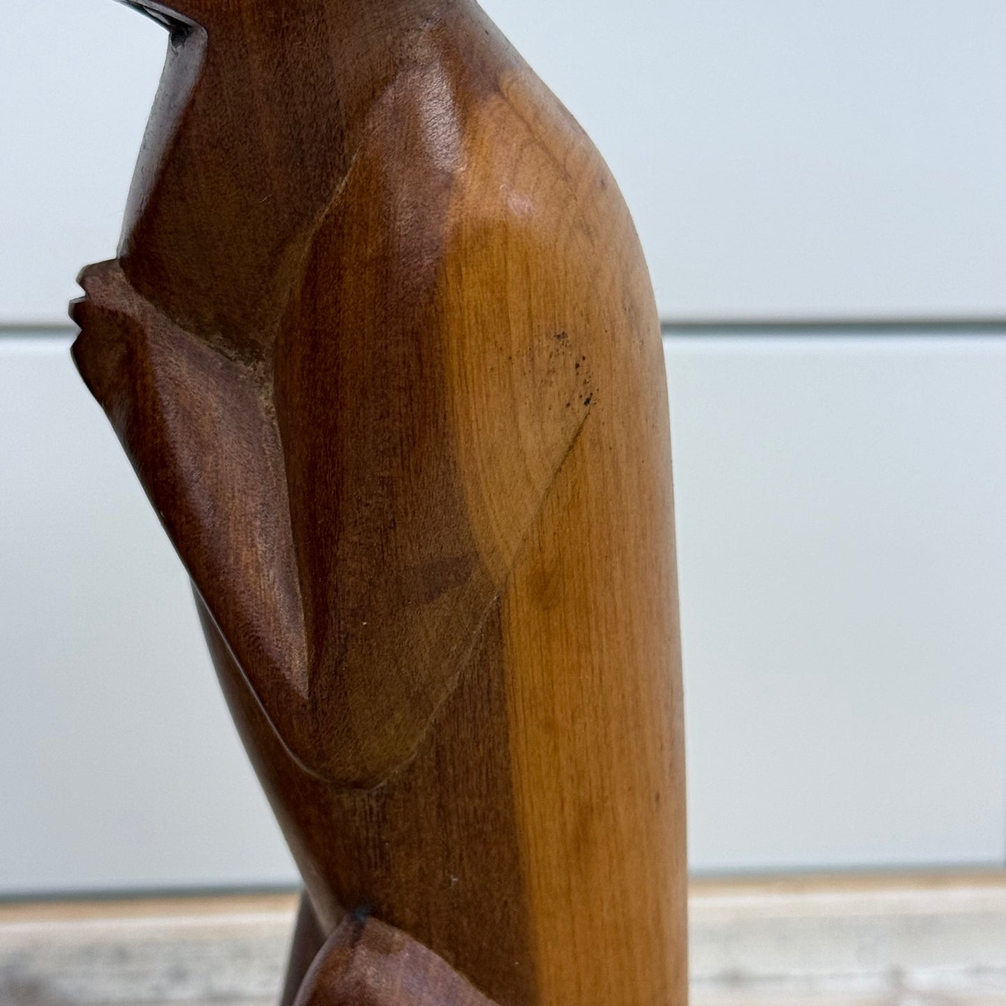 Three Wise Monkeys Carved Wood Figurines Set of 3