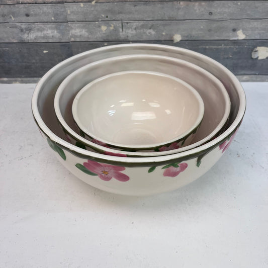 Franciscan Desert Rose Nesting Mixing Bowls, Set of 3