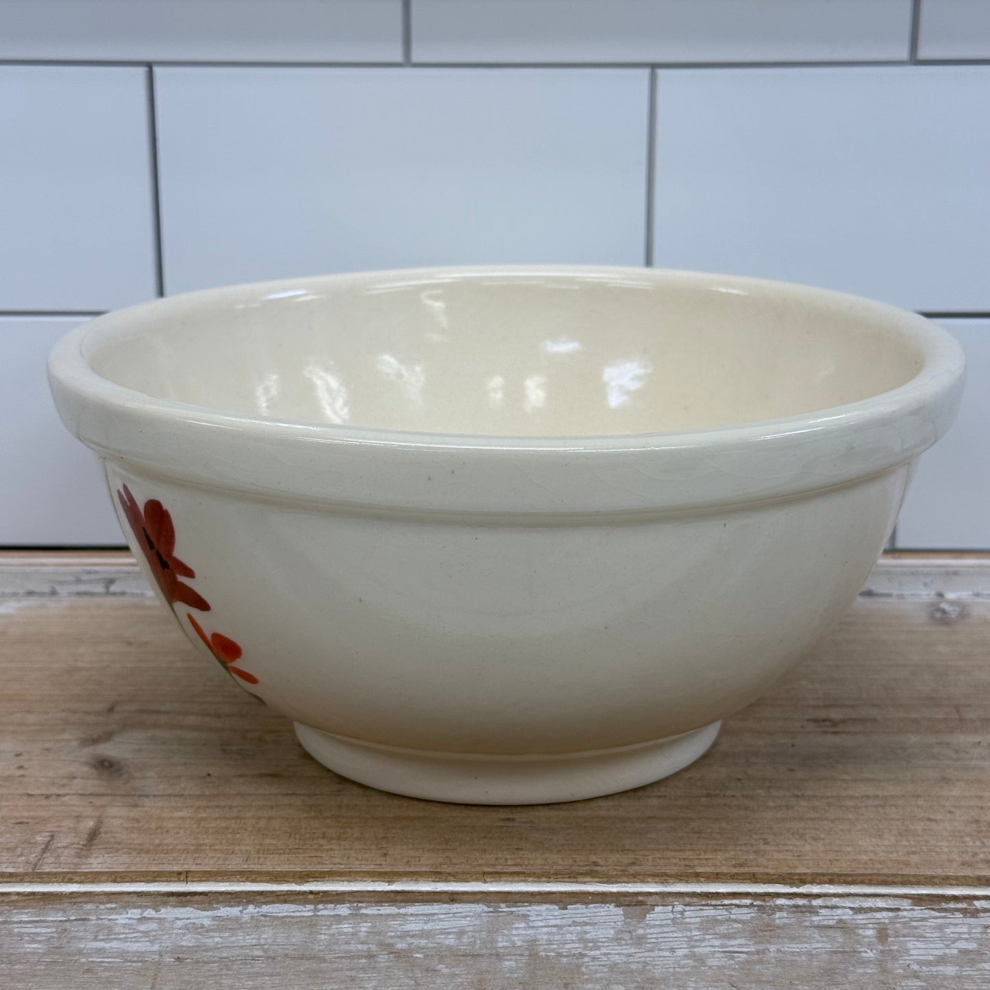 Emerson Creek Pottery Painted Floral Mixing Bowl Ceramic 2012