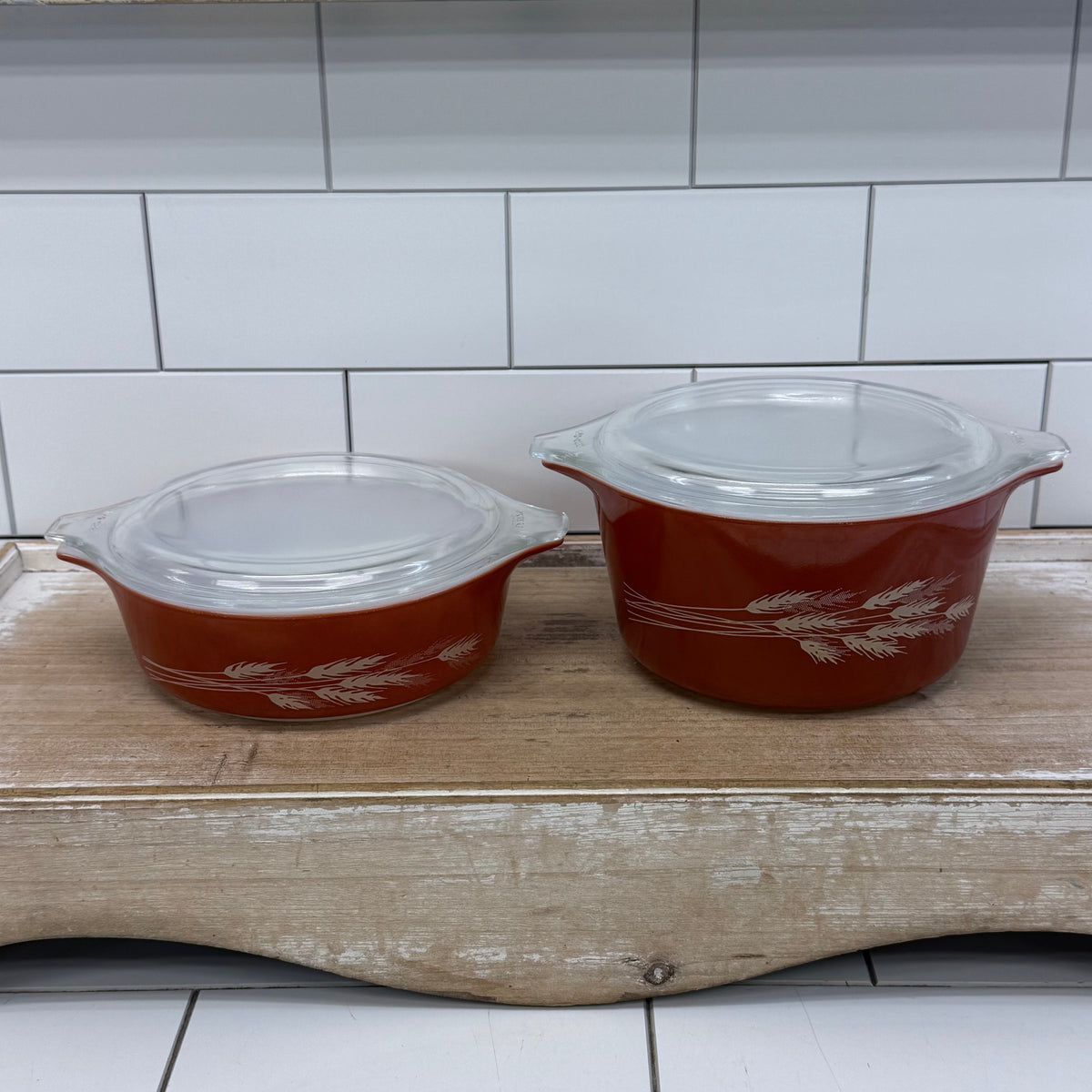 Pyrex Autumn Harvest Casserole Dishes with Lids Set