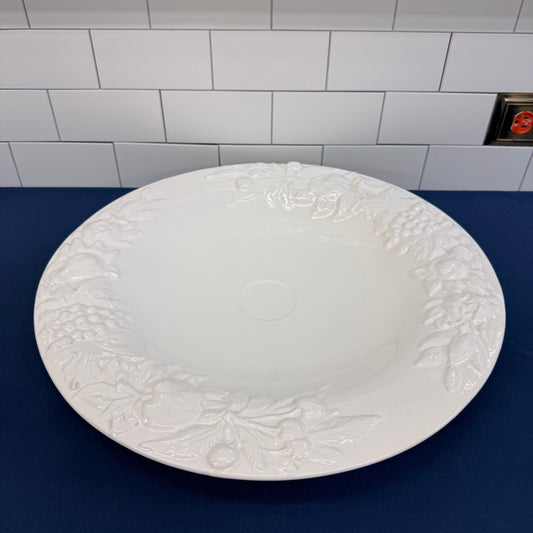 Antica Fornace Italian Embossed Ceramic Fruit Platter