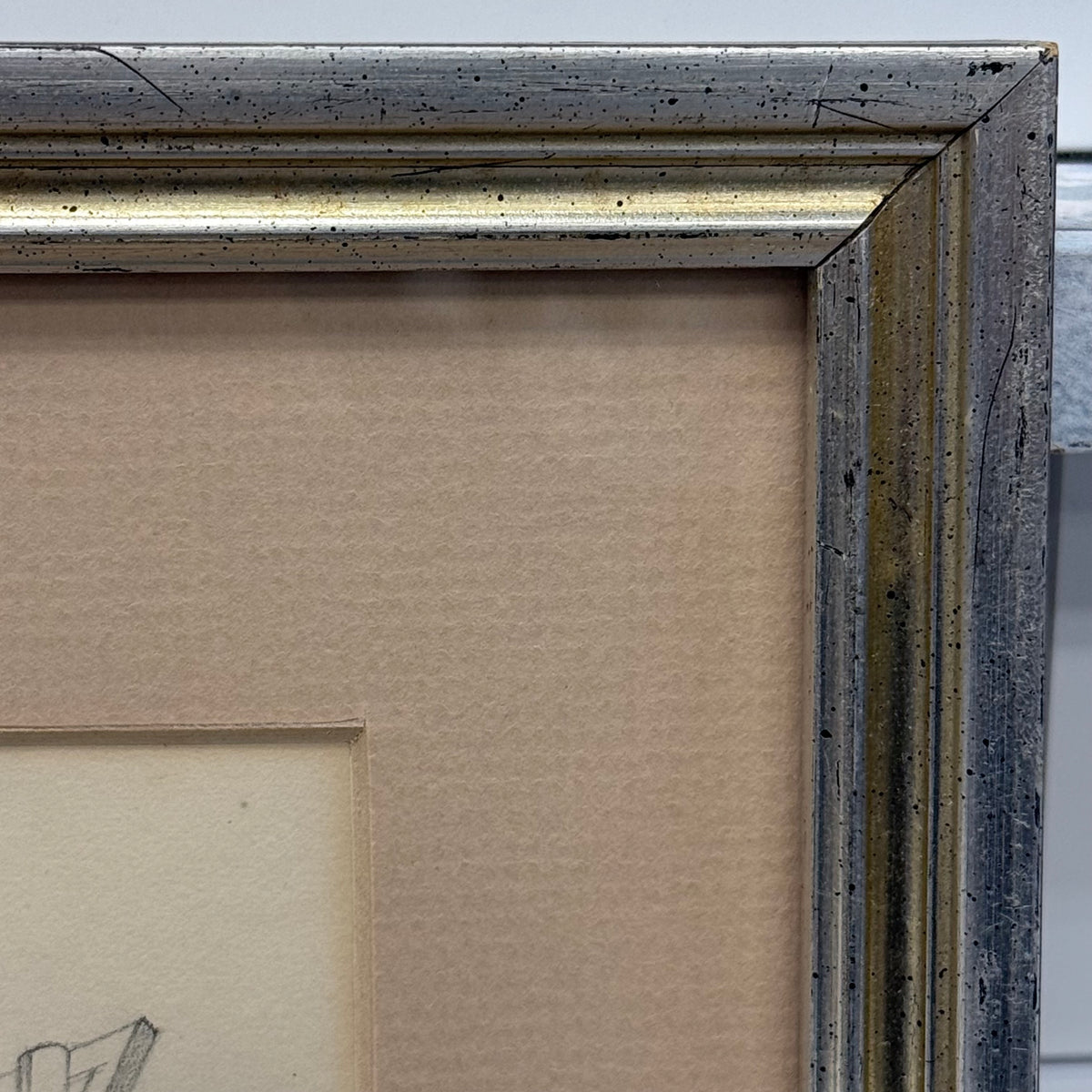 Martha E. Plummer Original Pencil Drawing & Penmanship Antique