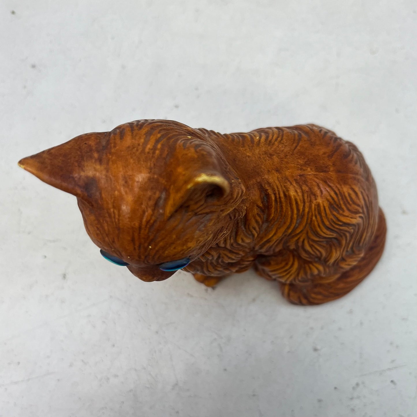 Bejeweled Cat Figurine, Signed