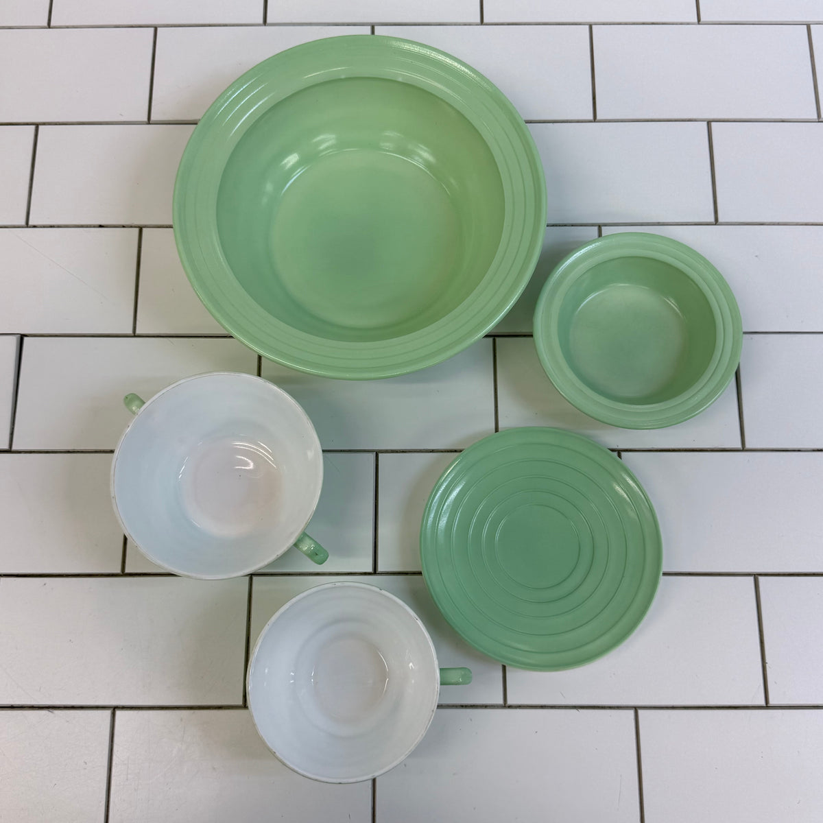 Hazel Atlas Moderntone Pastel Platonite Dish Selection