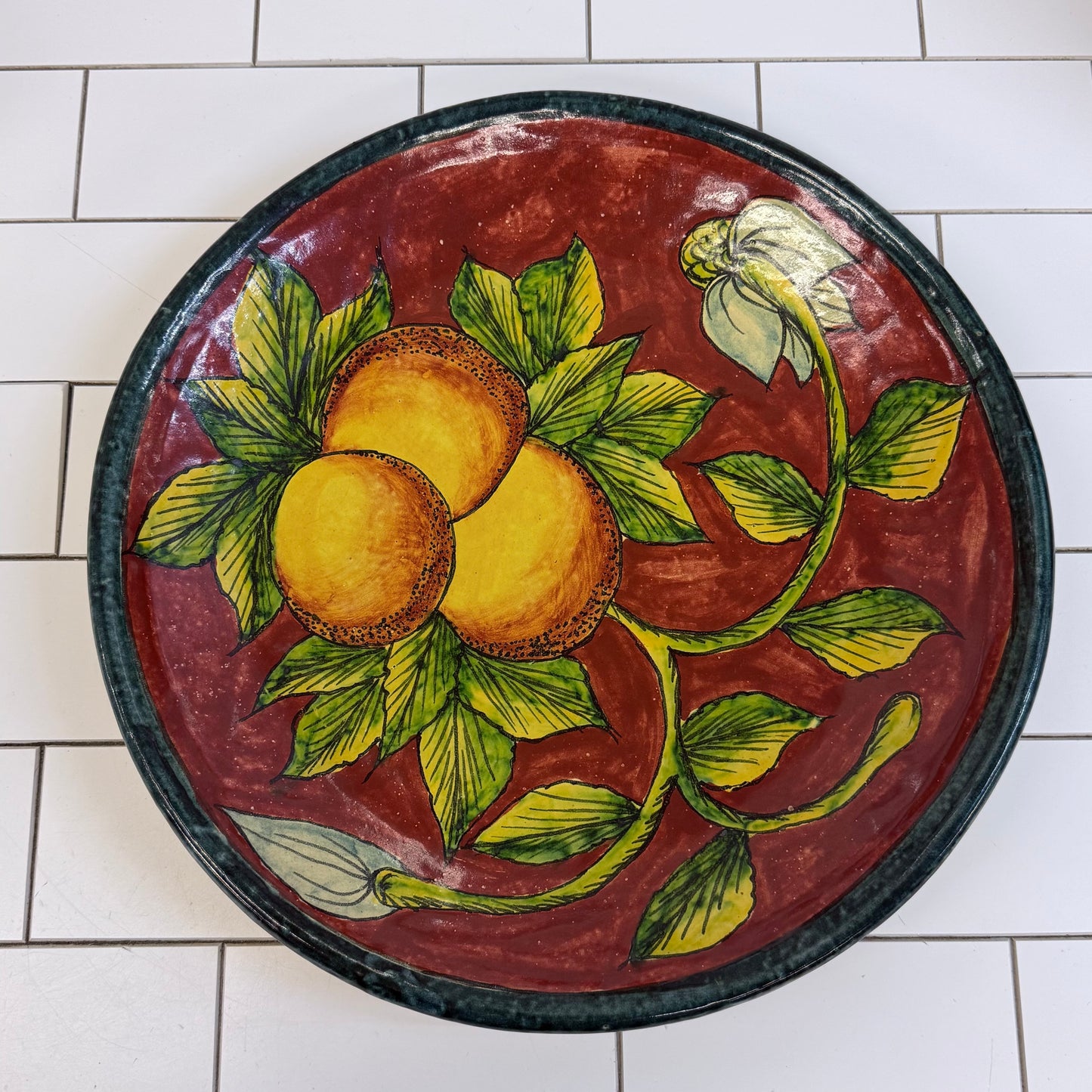Casa Hecho en Mexico Hand Painted Decorative Citrus Plate