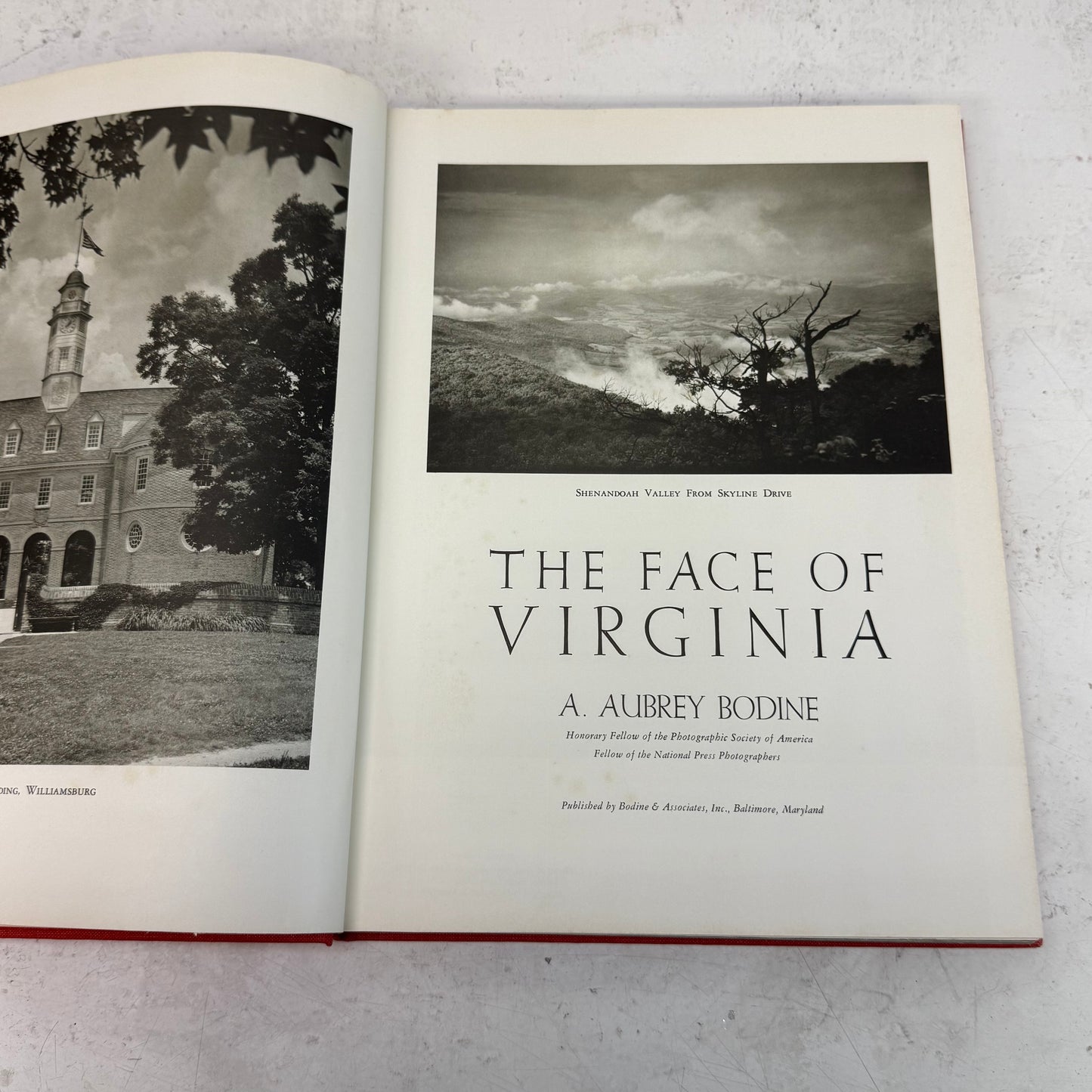 A. Aubrey Bodine The Face of Virginia Hardback, 1967