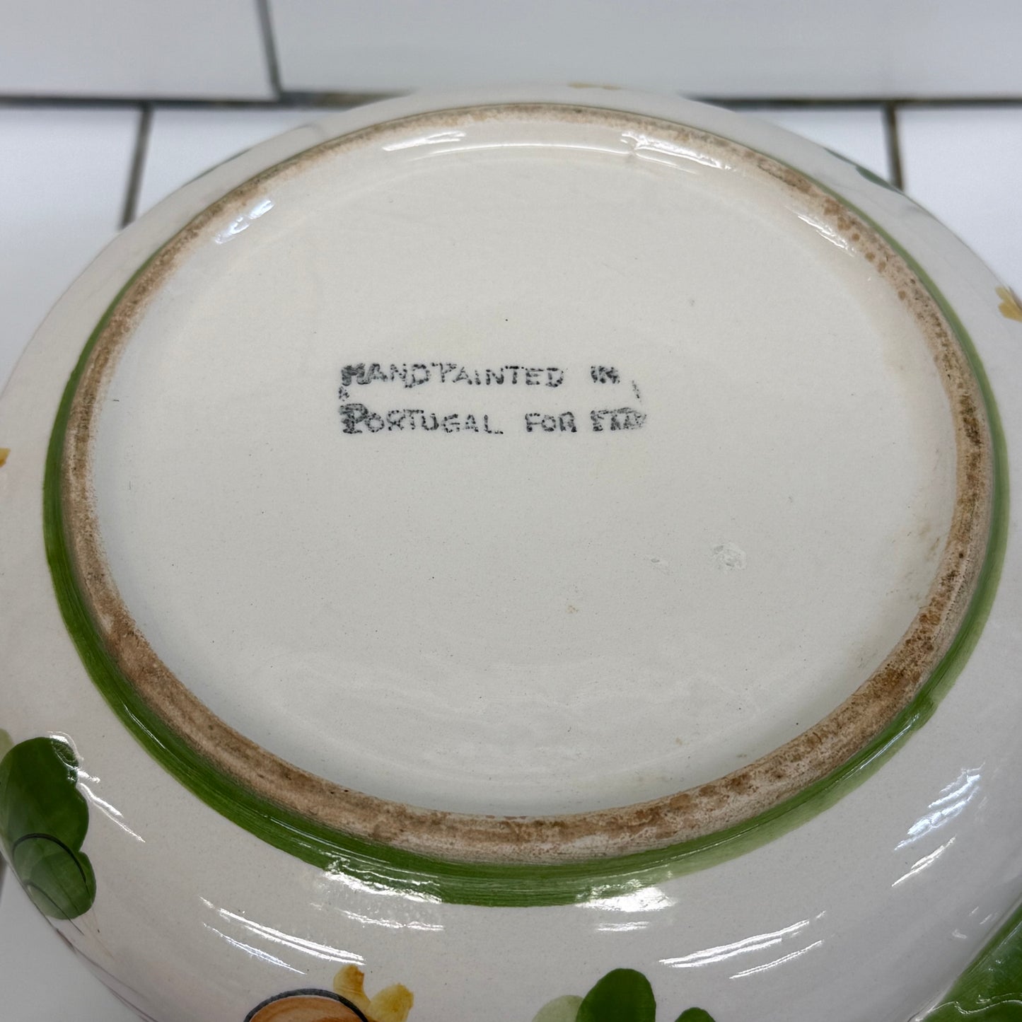 European Hand Painted Pottery Lot Quimper Modra Portugal Set of 5