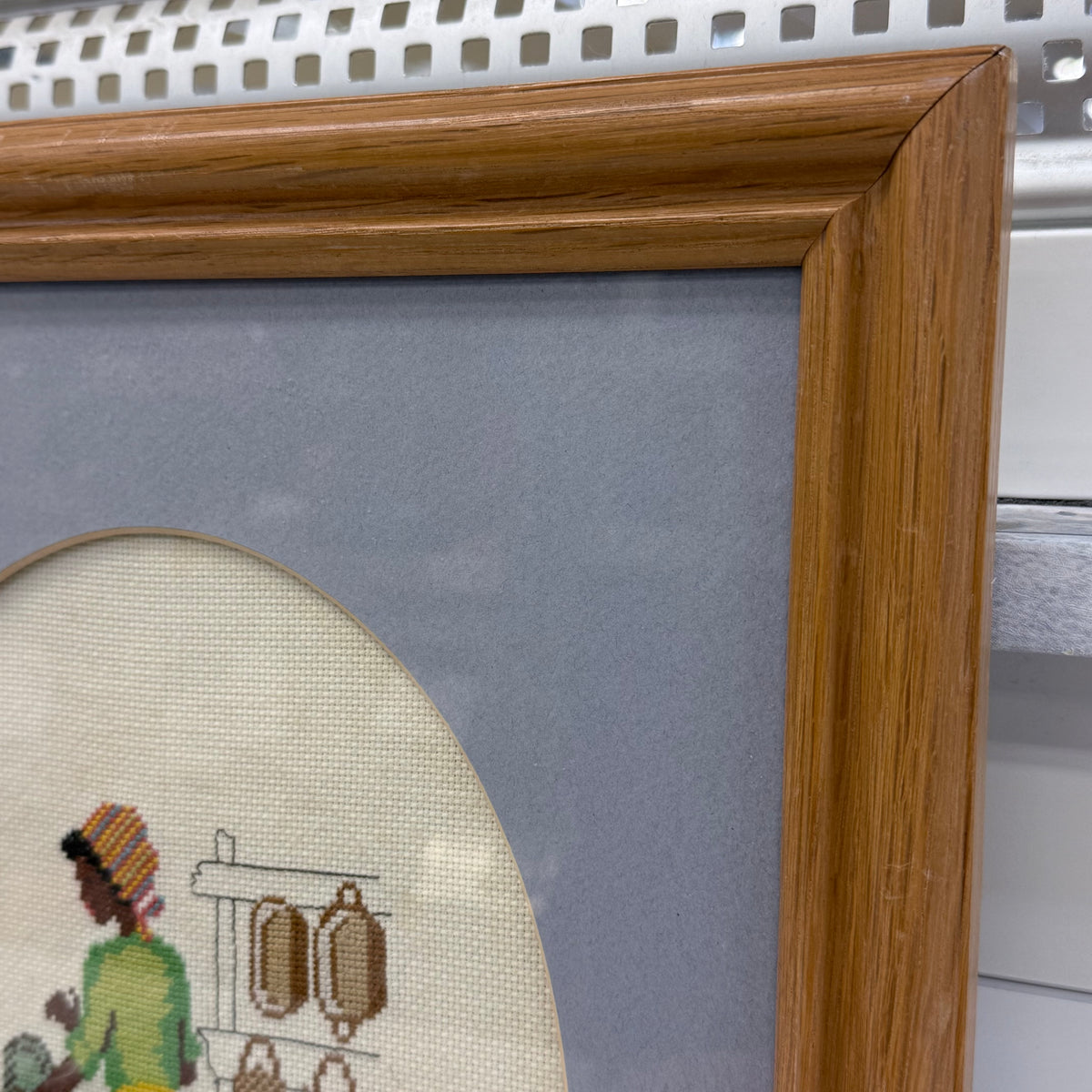 Cross Stitch Woman Needlework Art